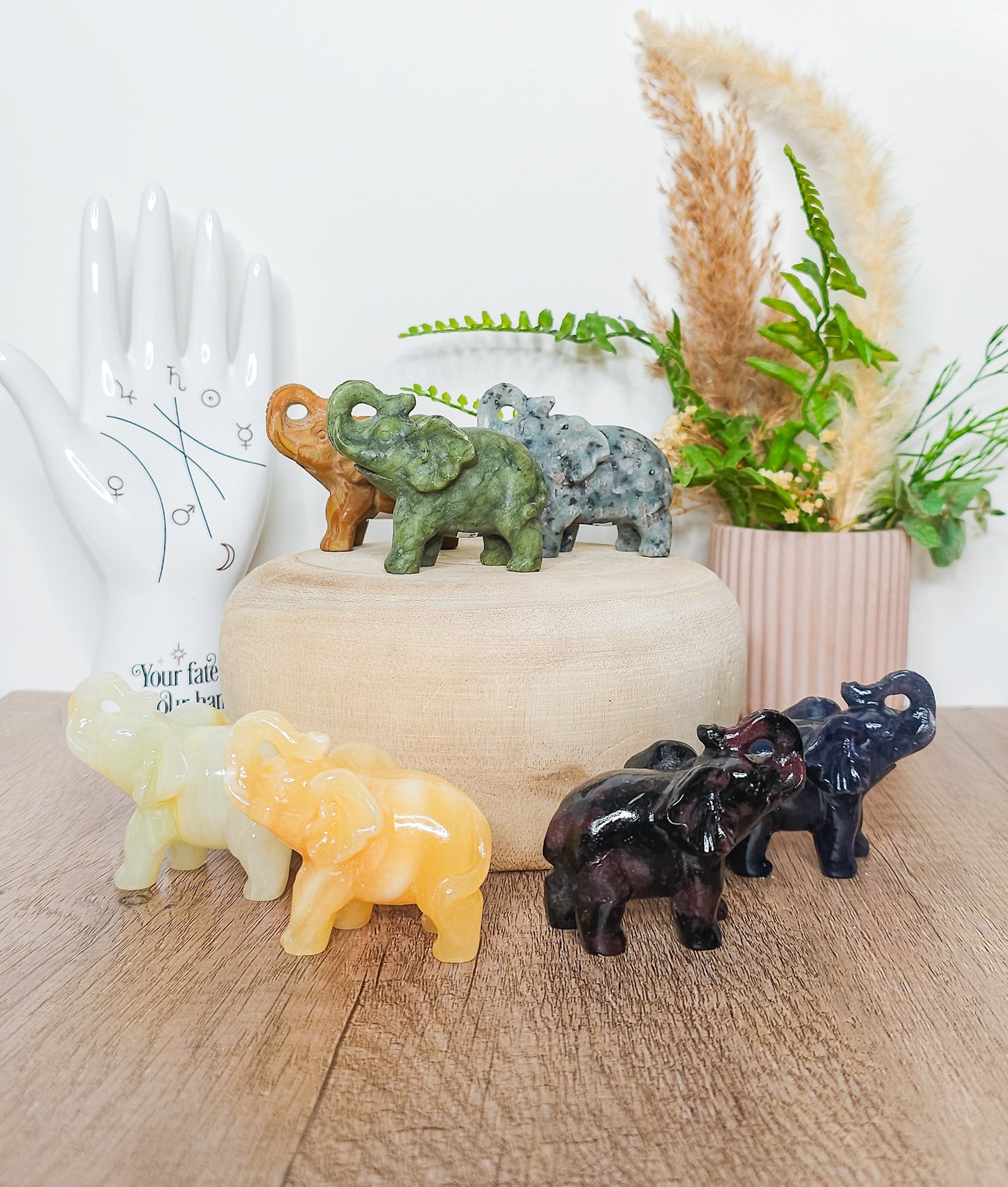 Crystal Elephant Carving