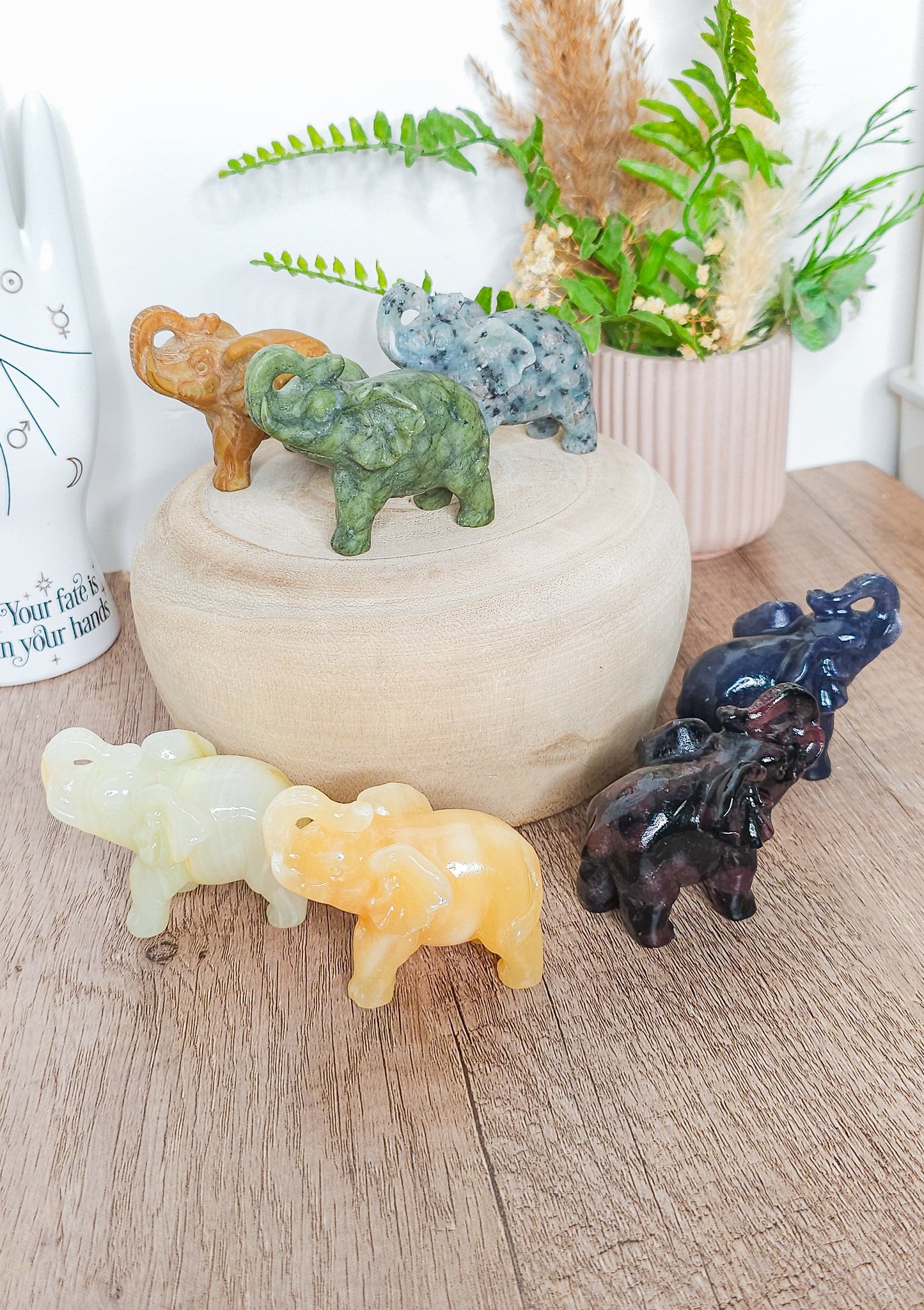 Crystal Elephant Carving