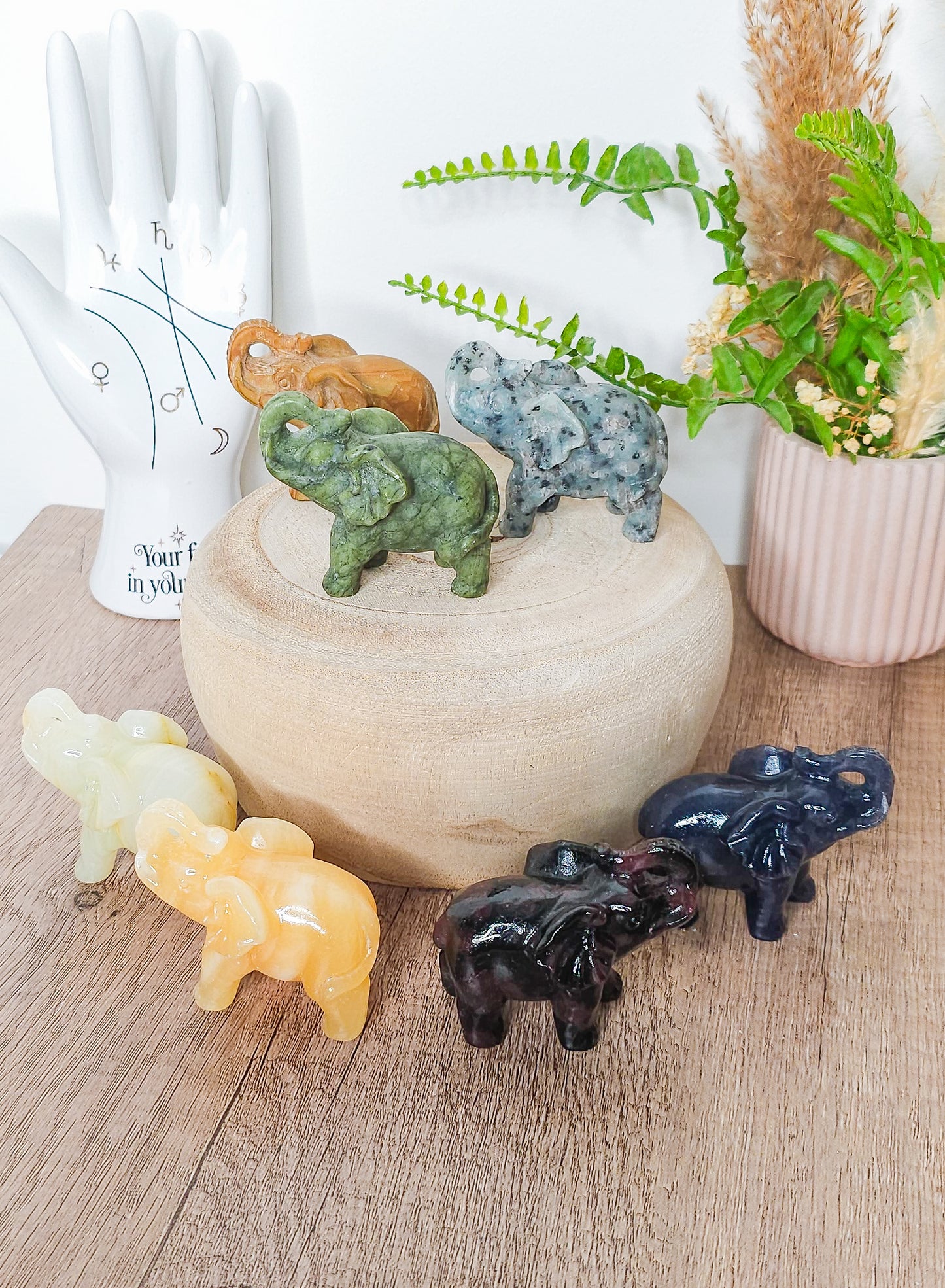 Crystal Elephant Carving