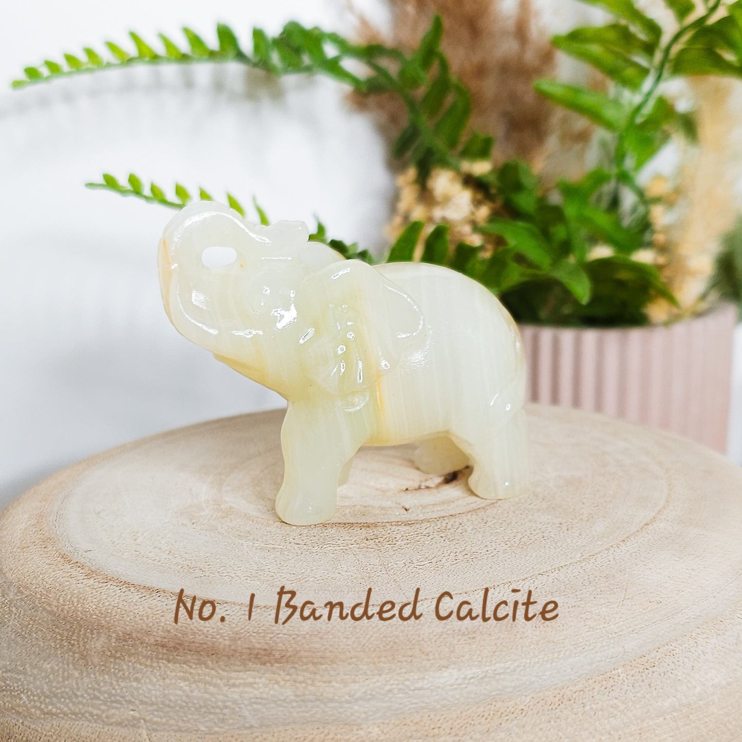 Crystal Elephant Carving