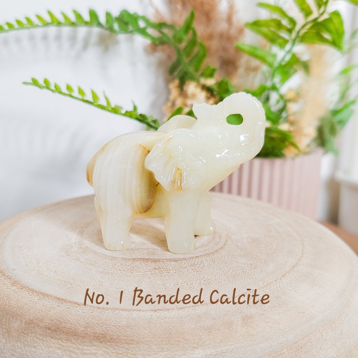 Crystal Elephant Carving