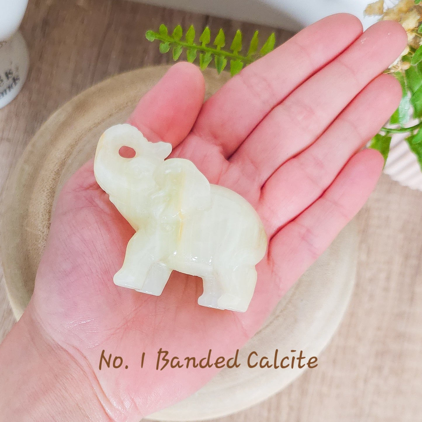 Crystal Elephant Carving