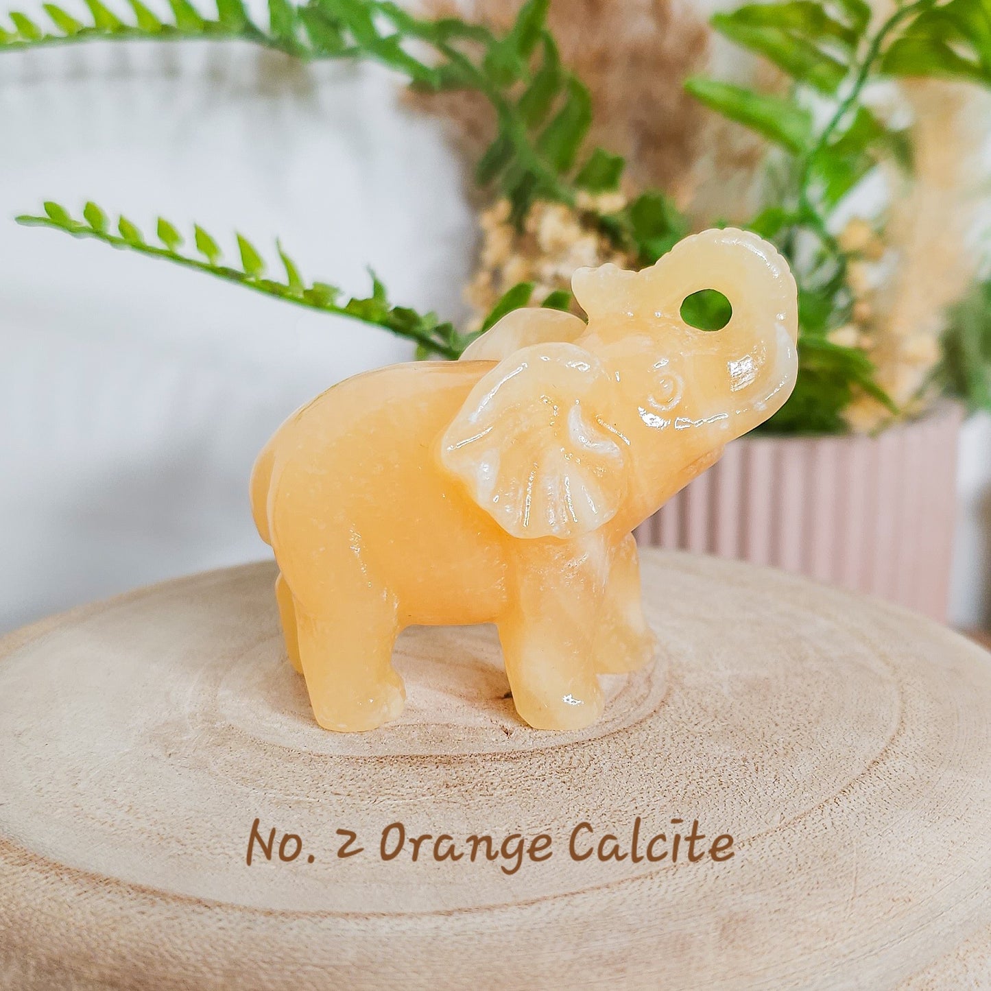 Crystal Elephant Carving