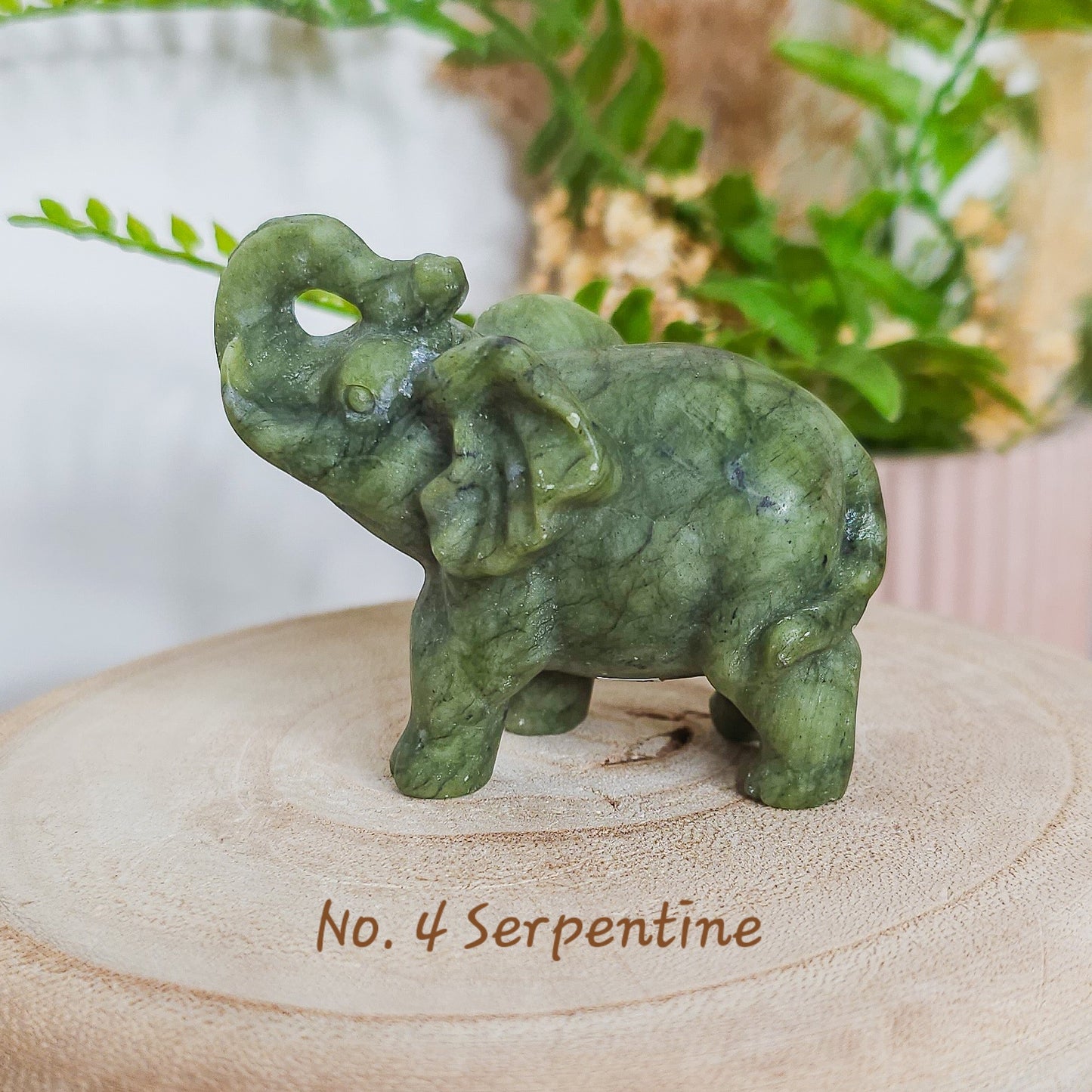 Crystal Elephant Carving