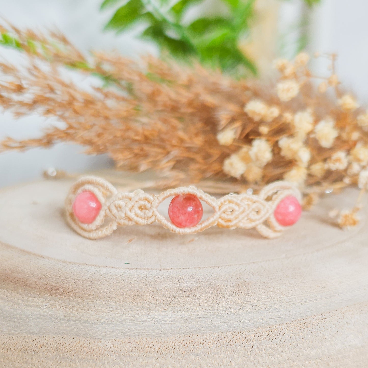 Handmade Rhodochrosite Bracelet