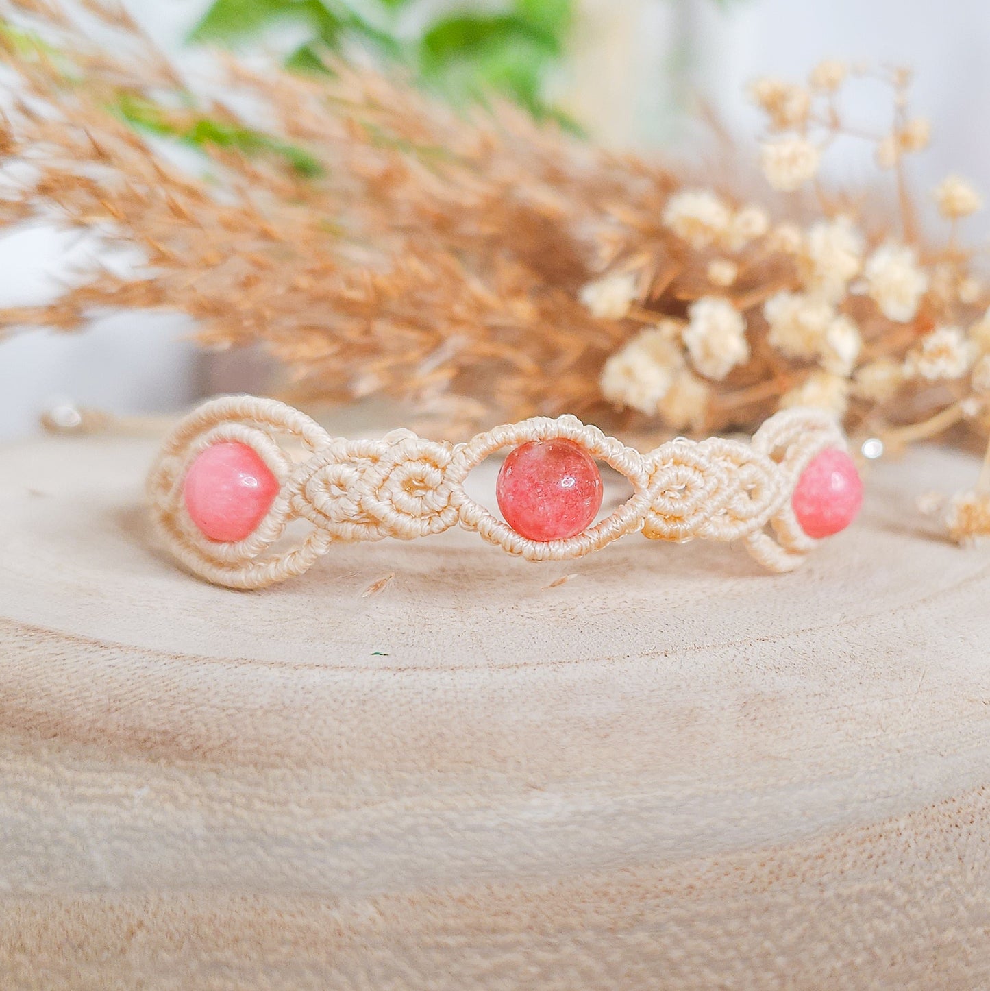 Handmade Rhodochrosite Bracelet