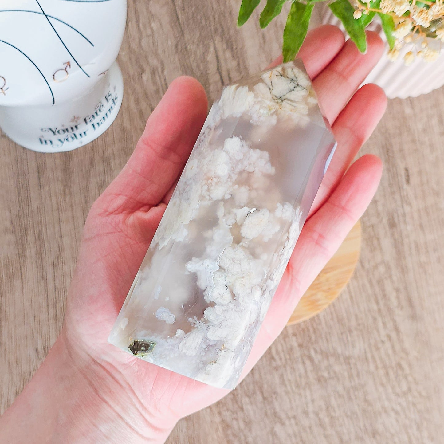 Statement Flower Agate Tower