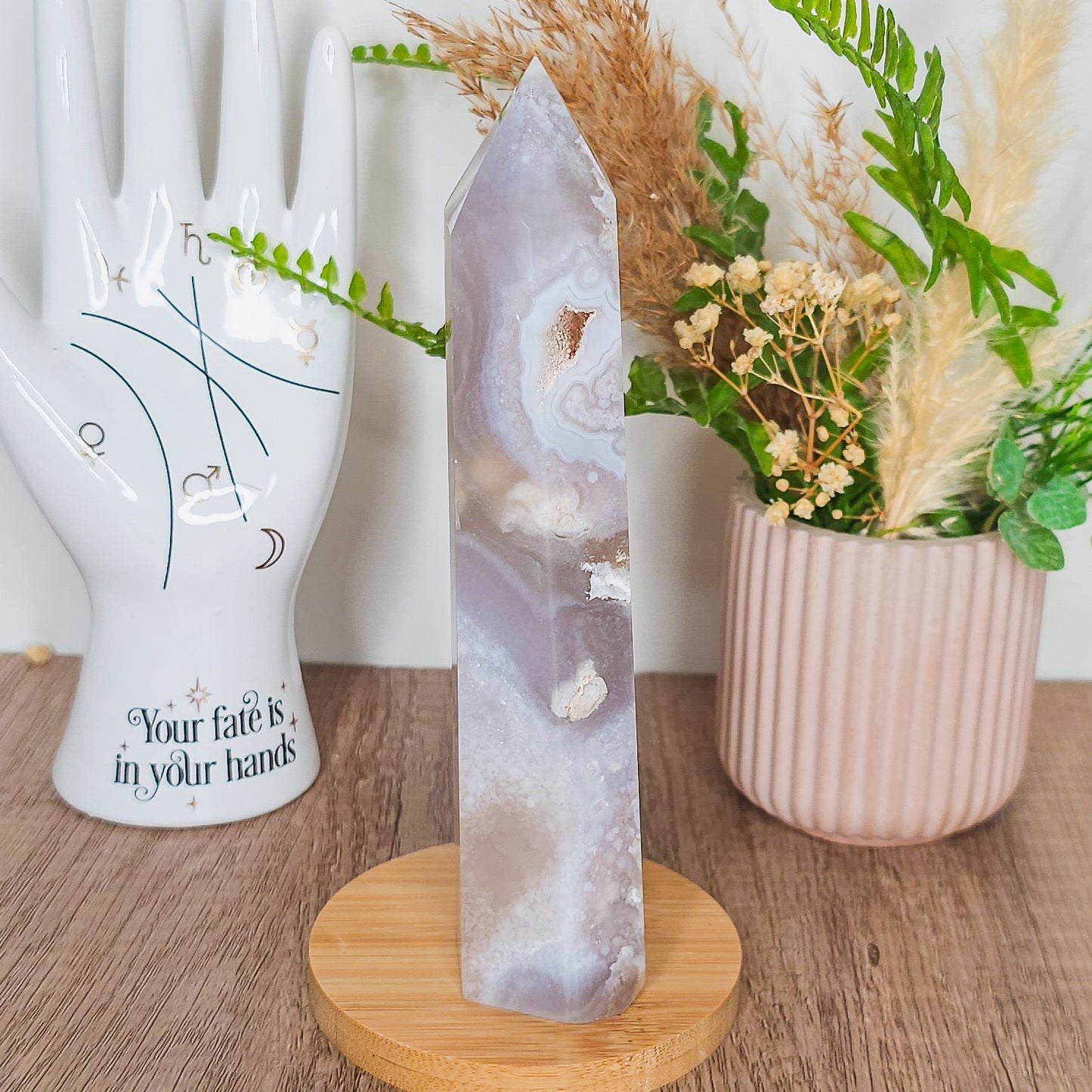 Statement Flower Agate Tower