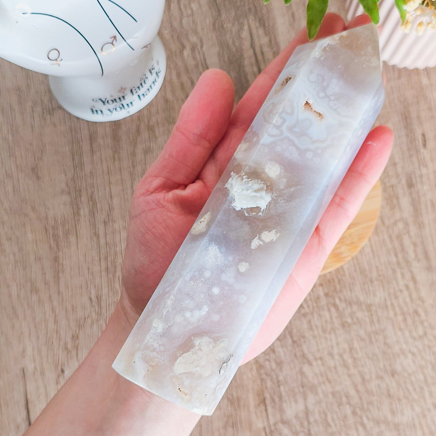 Statement Flower Agate Tower