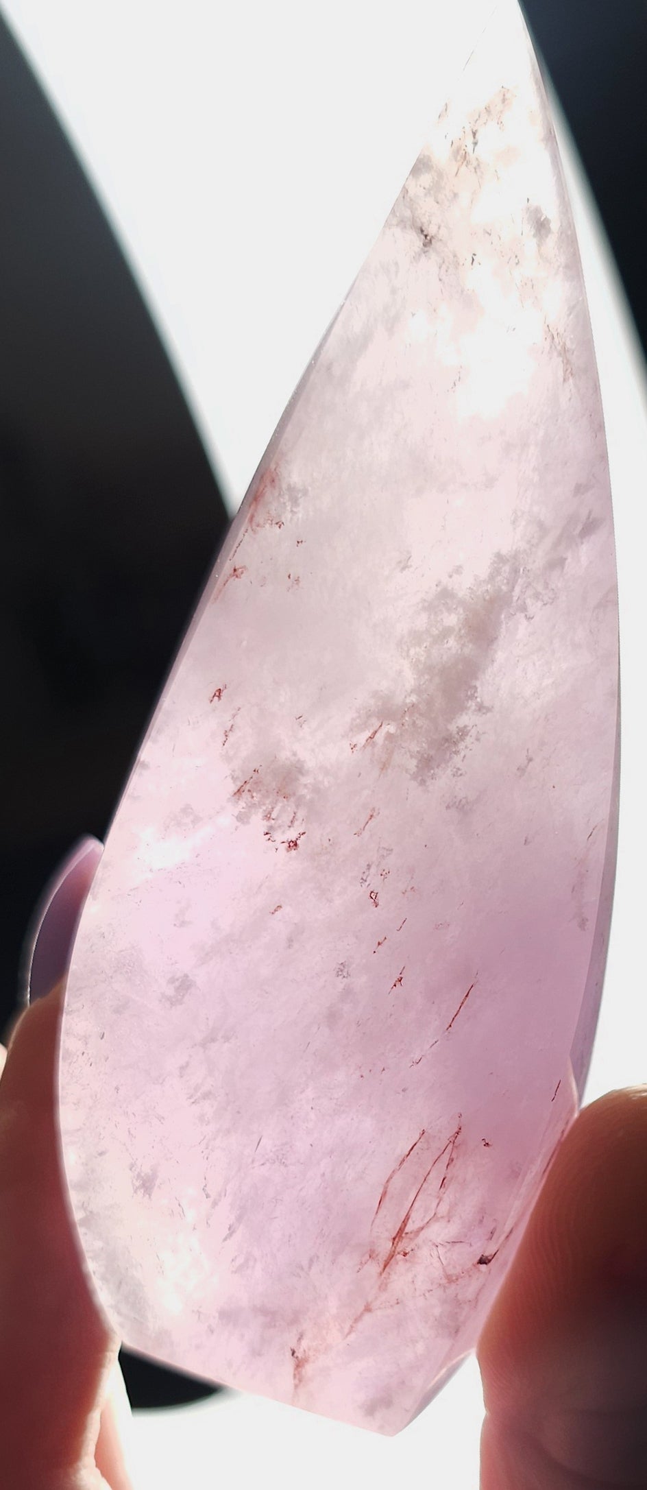 Amethyst with Red Hematite inclusions Free-Form
