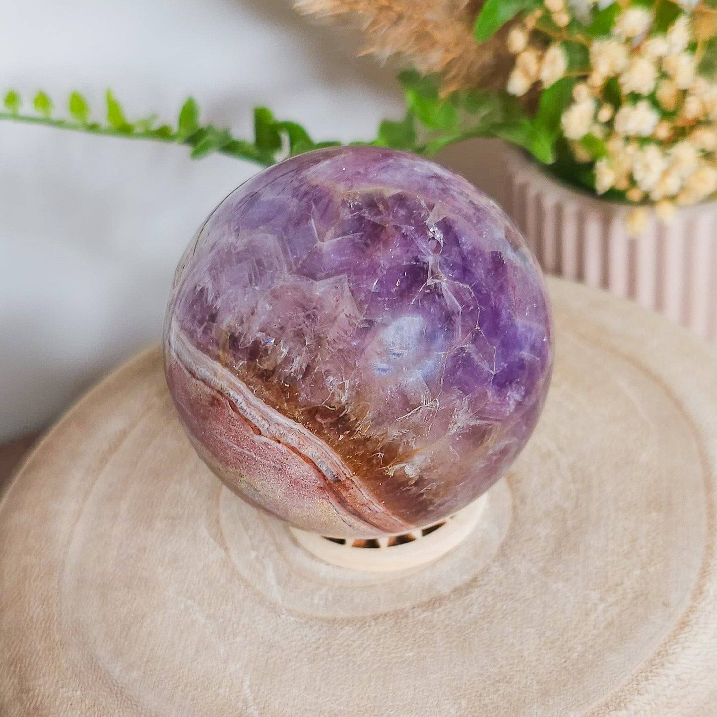Amethyst with Jasper Sphere