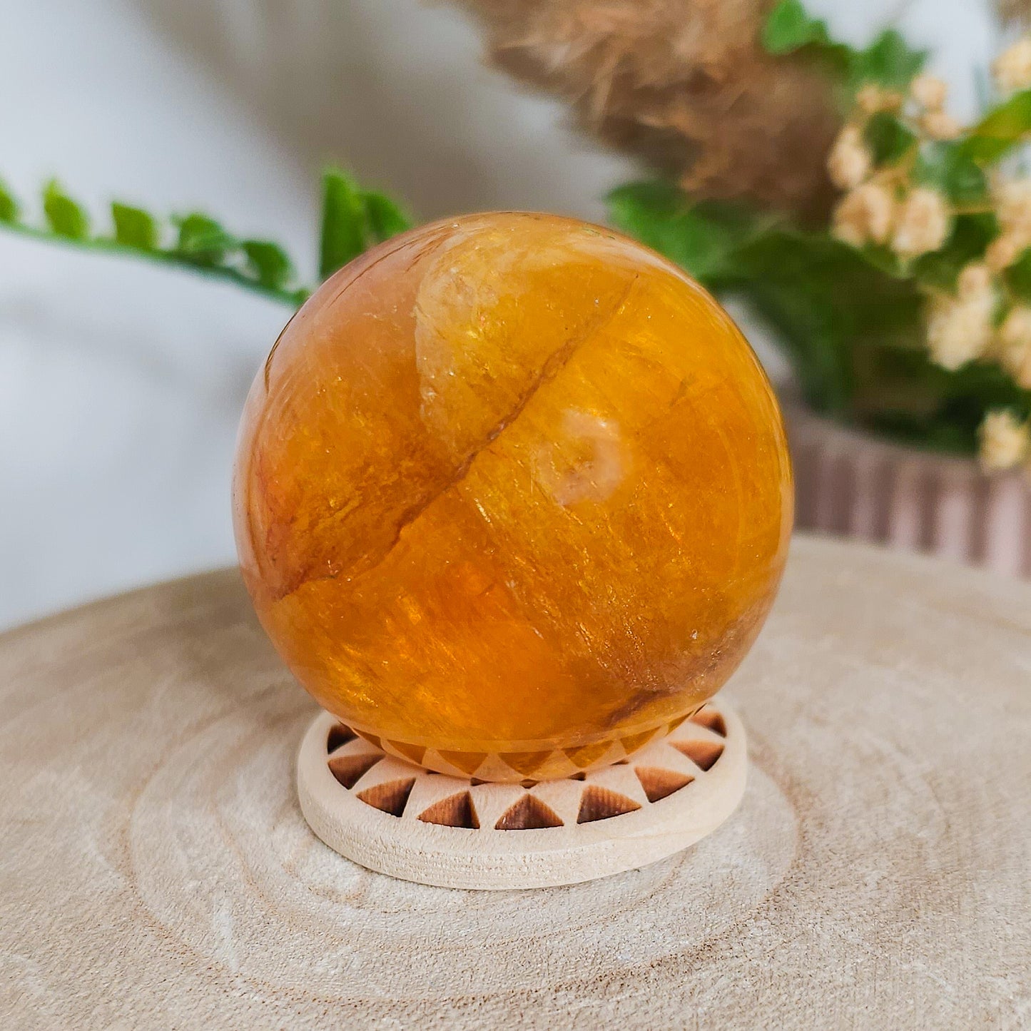 High Quality Yellow Fluorite Sphere