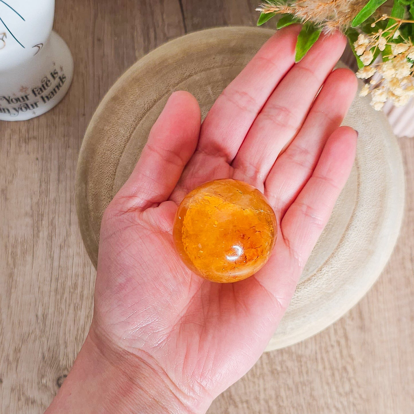 High Quality Yellow Fluorite Sphere