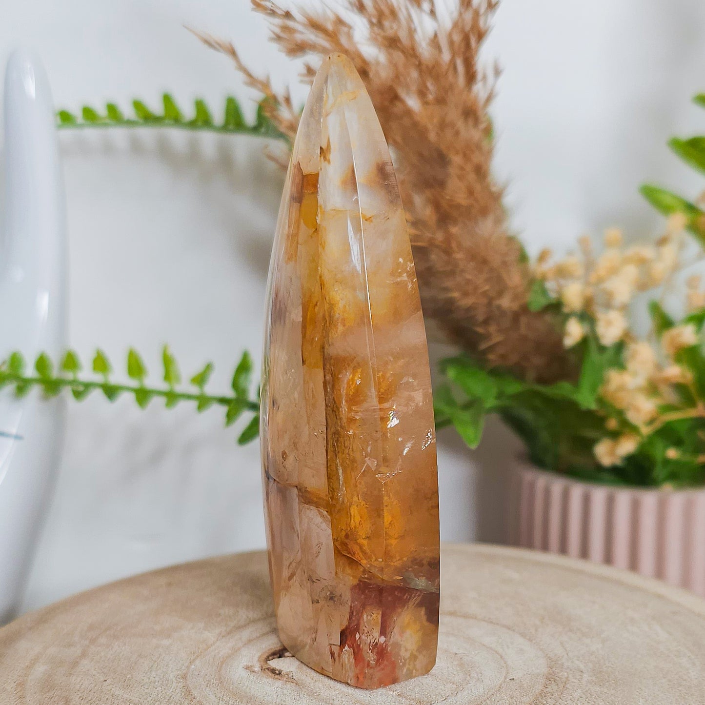 Golden Healer Free-Form with Pyrite Inclusions