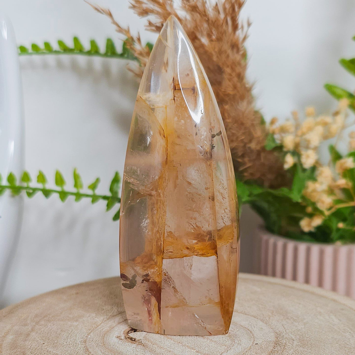 Golden Healer Free-Form with Pyrite Inclusions