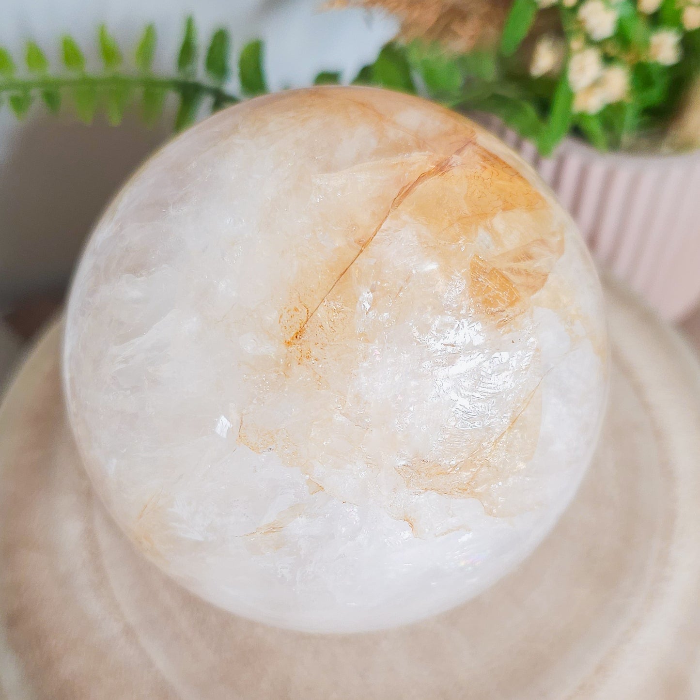 Statement Red Hematoid / Fire Quartz Sphere (575g)