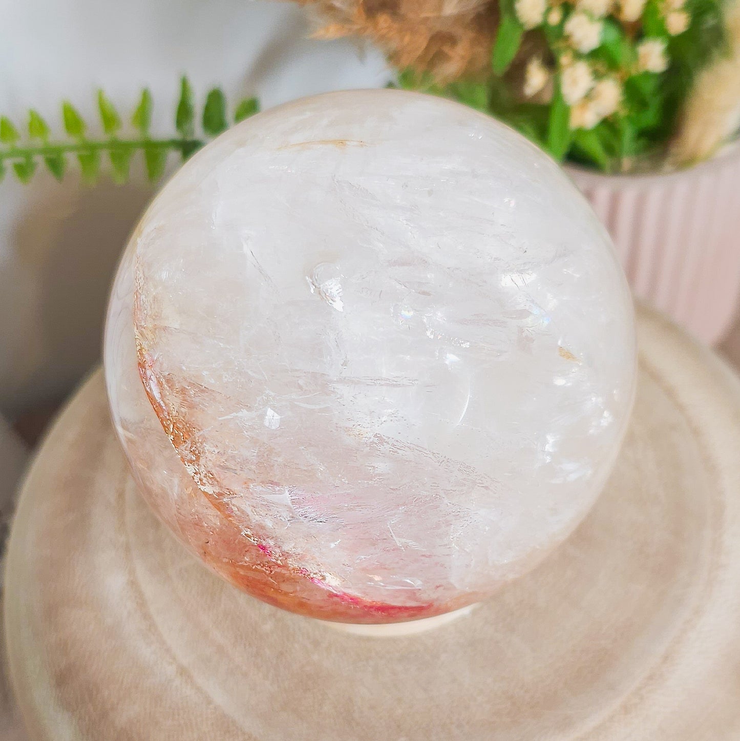 Statement Red Hematoid / Fire Quartz Sphere (575g)