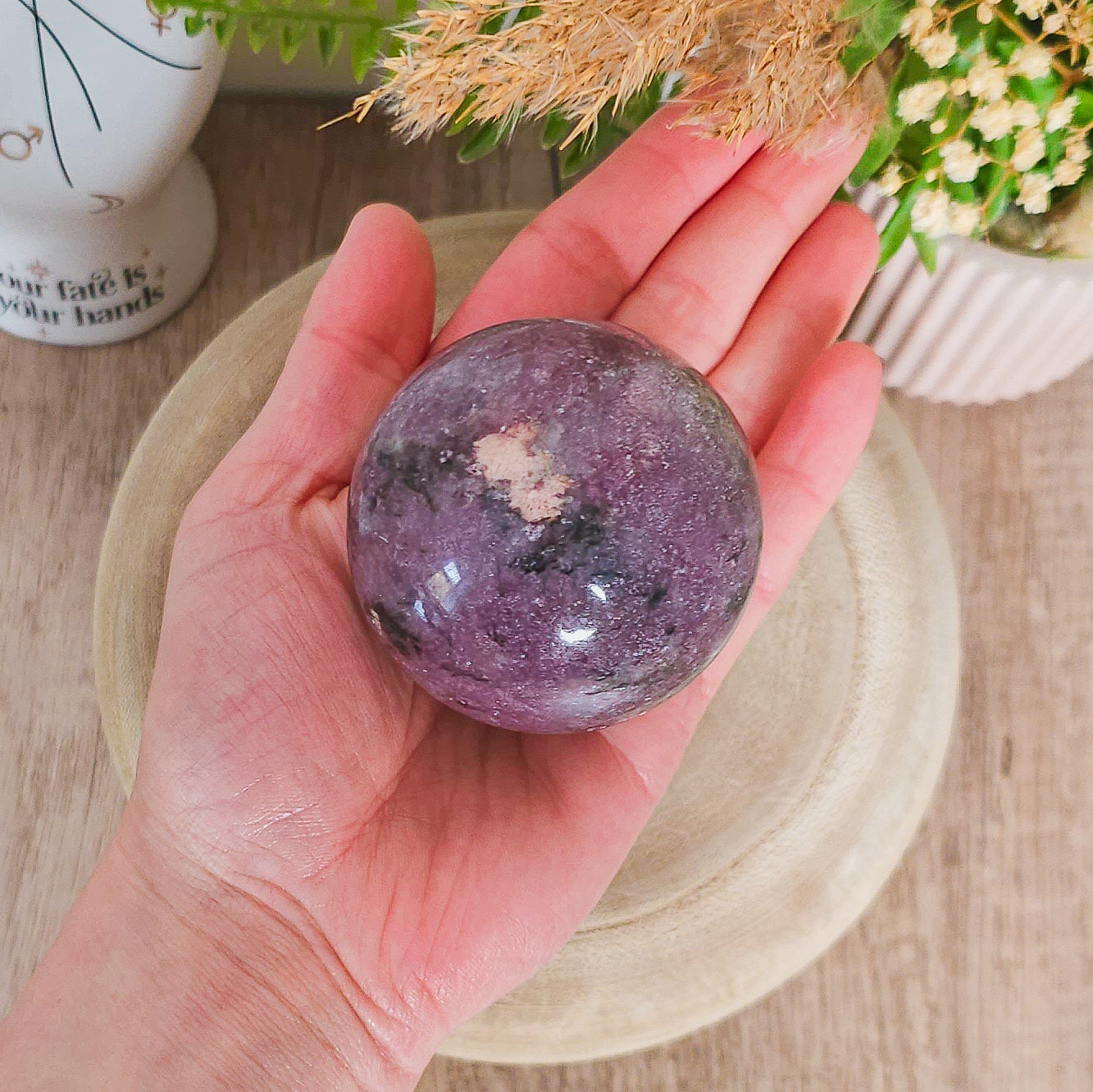 Lepidolite with Pink Tourmaline and Quartz