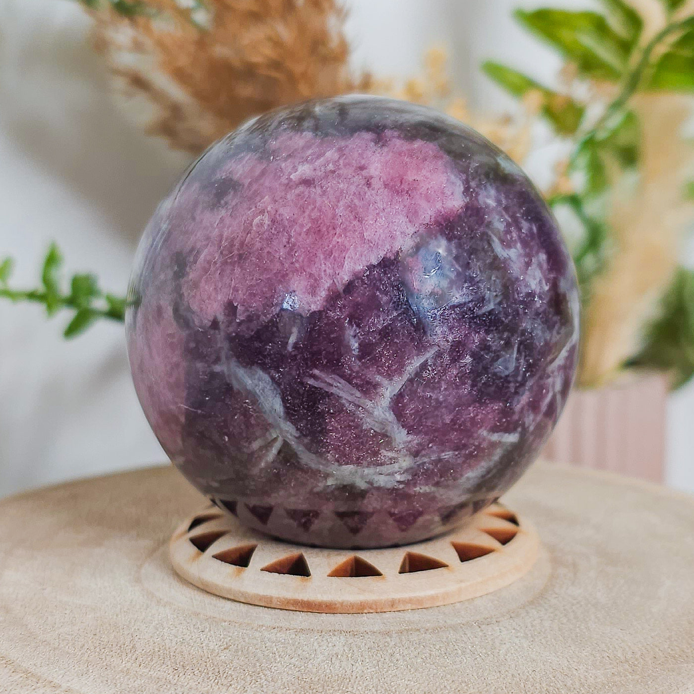Lepidolite with Pink Tourmaline and Quartz