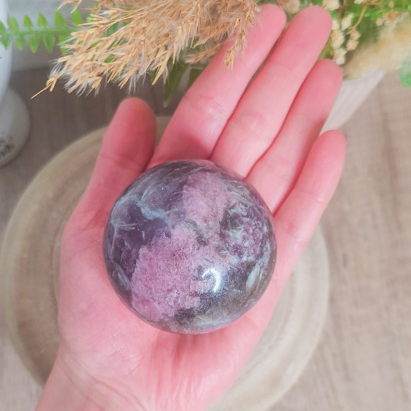 Lepidolite with Pink Tourmaline and Quartz