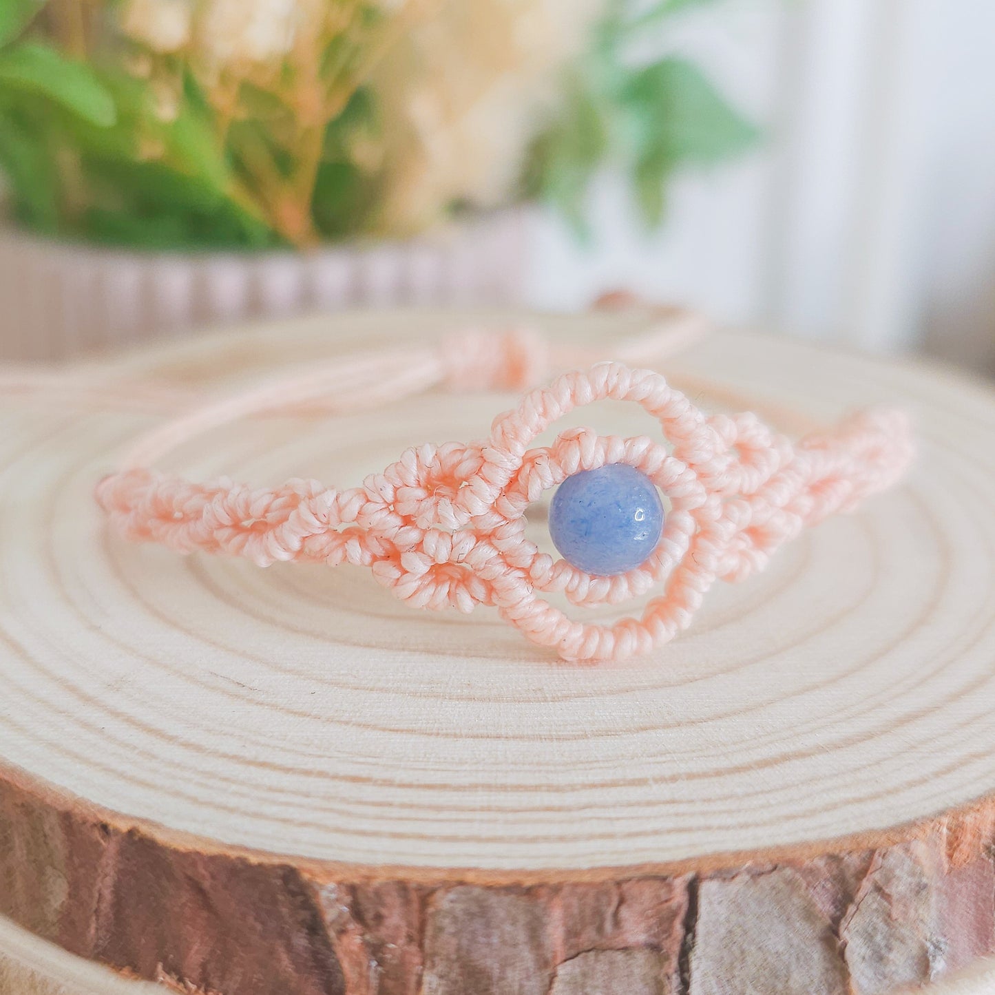 True Voice | Strawberry Moon | Handmade Bracelet with Blue Aventurine