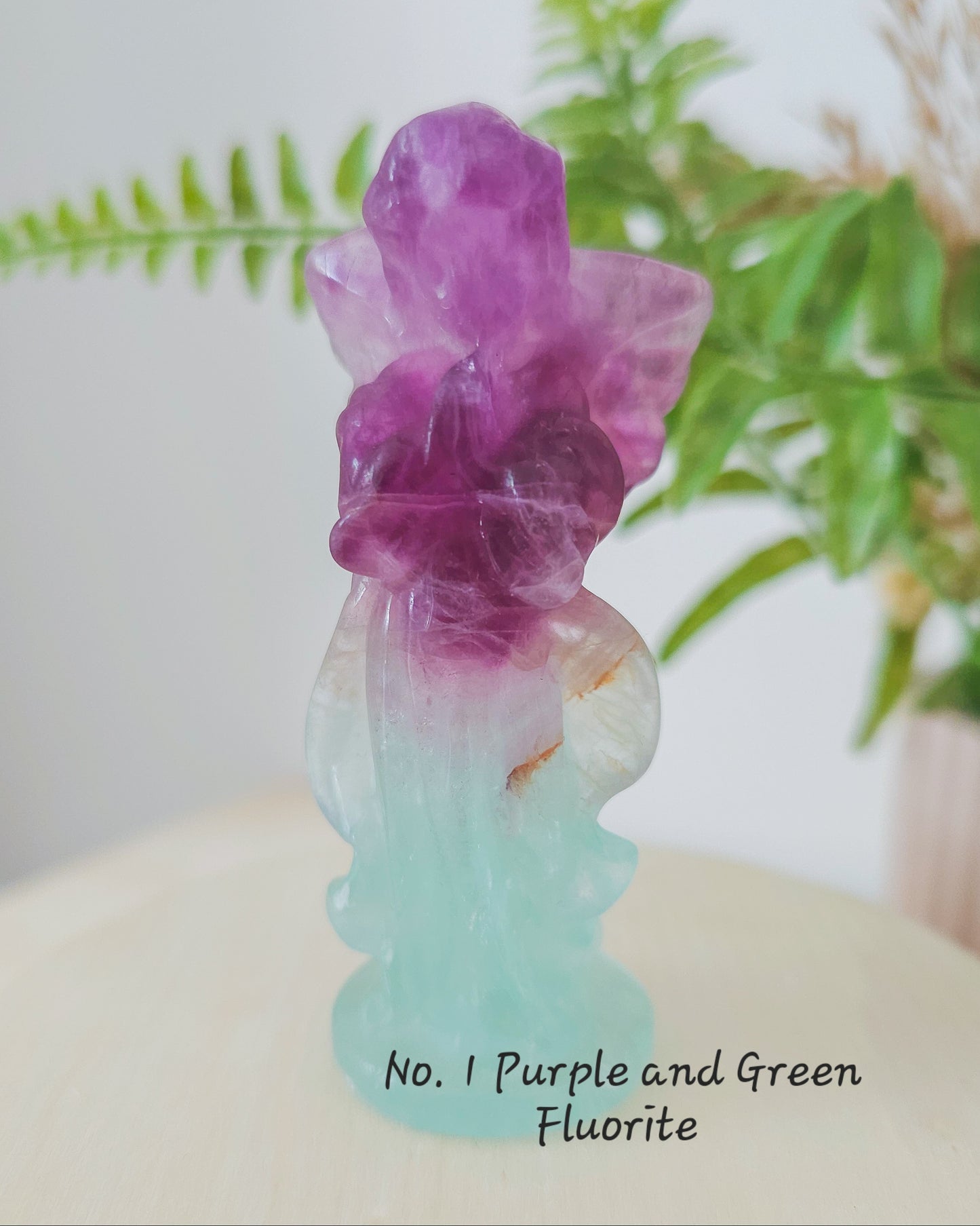 Fluorite Angel Carvings