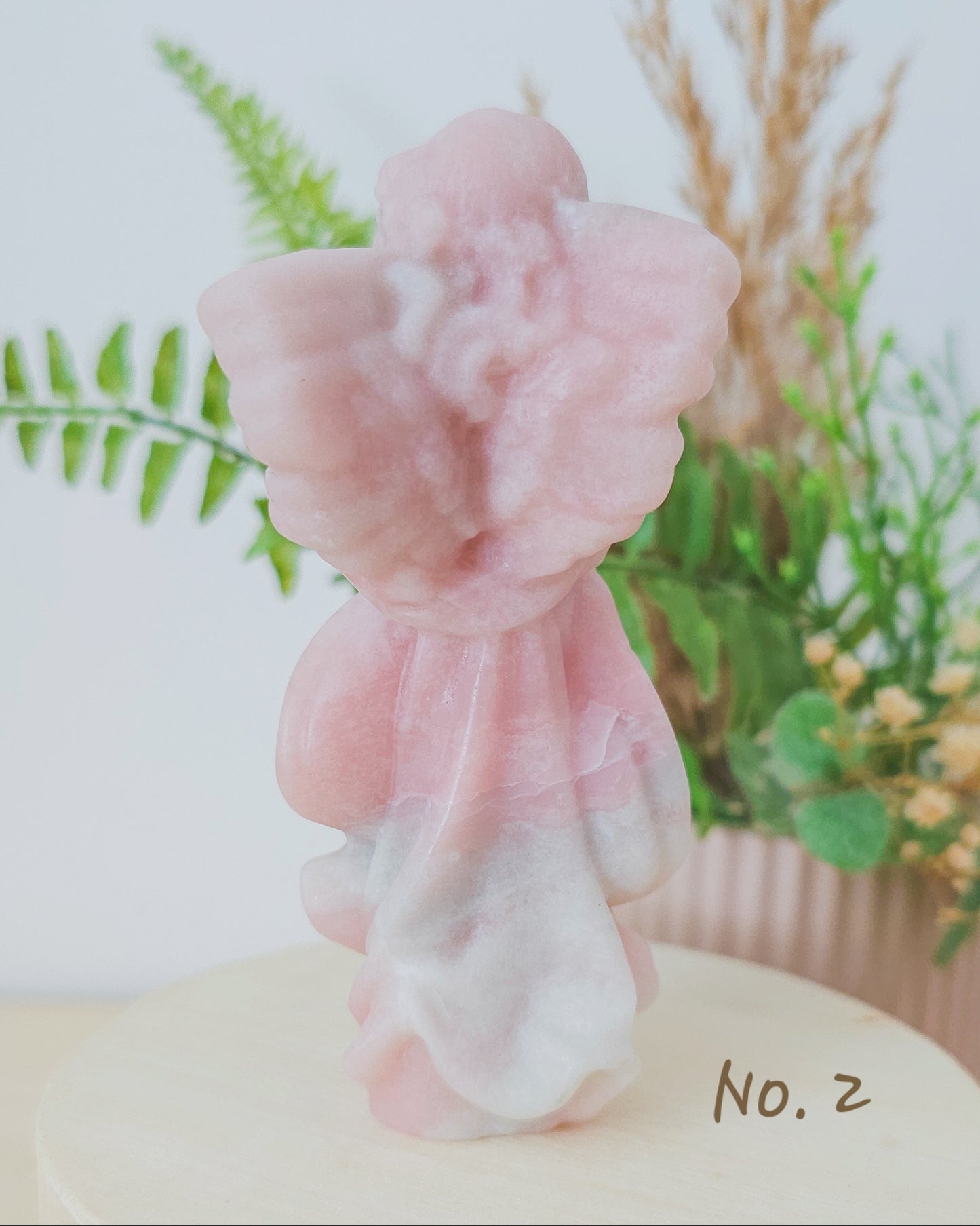Pink Opal Angel Carvings (10cm)