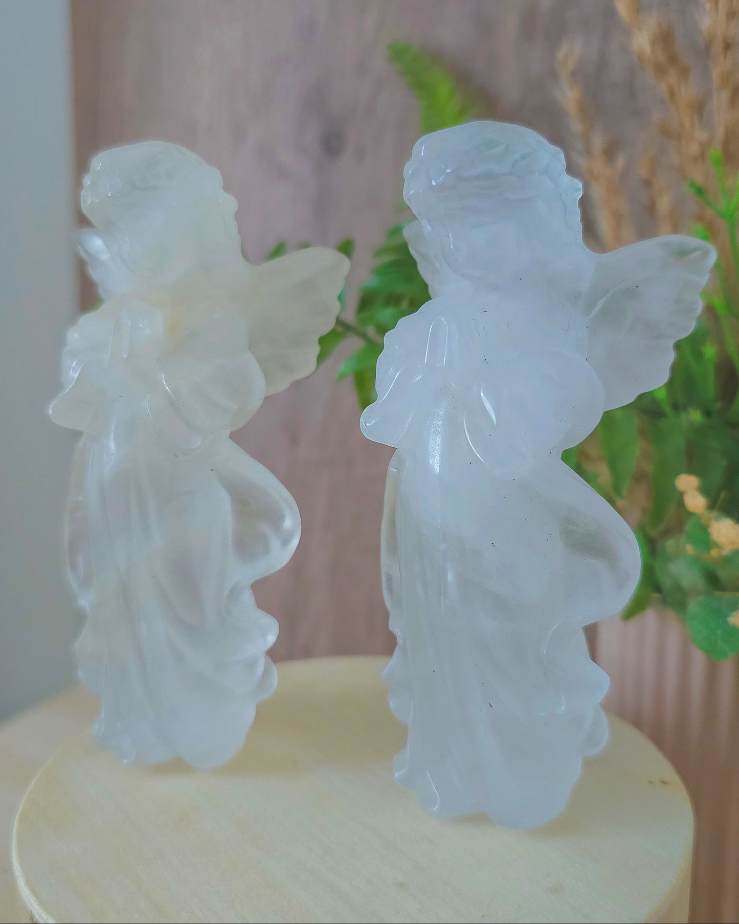 Clear Quartz Angel Carving (10cm)
