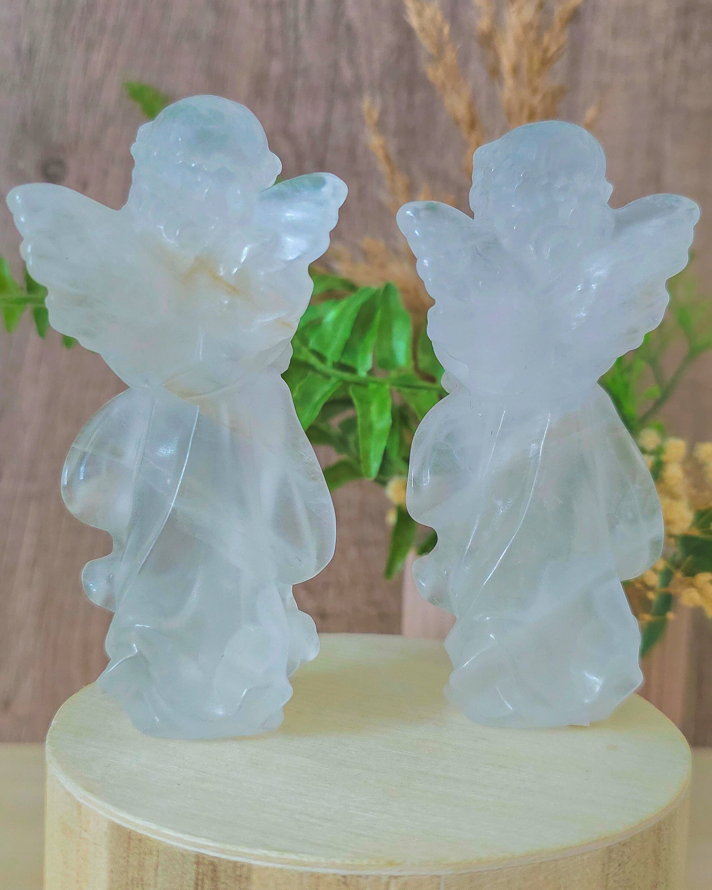 Clear Quartz Angel Carving (10cm)