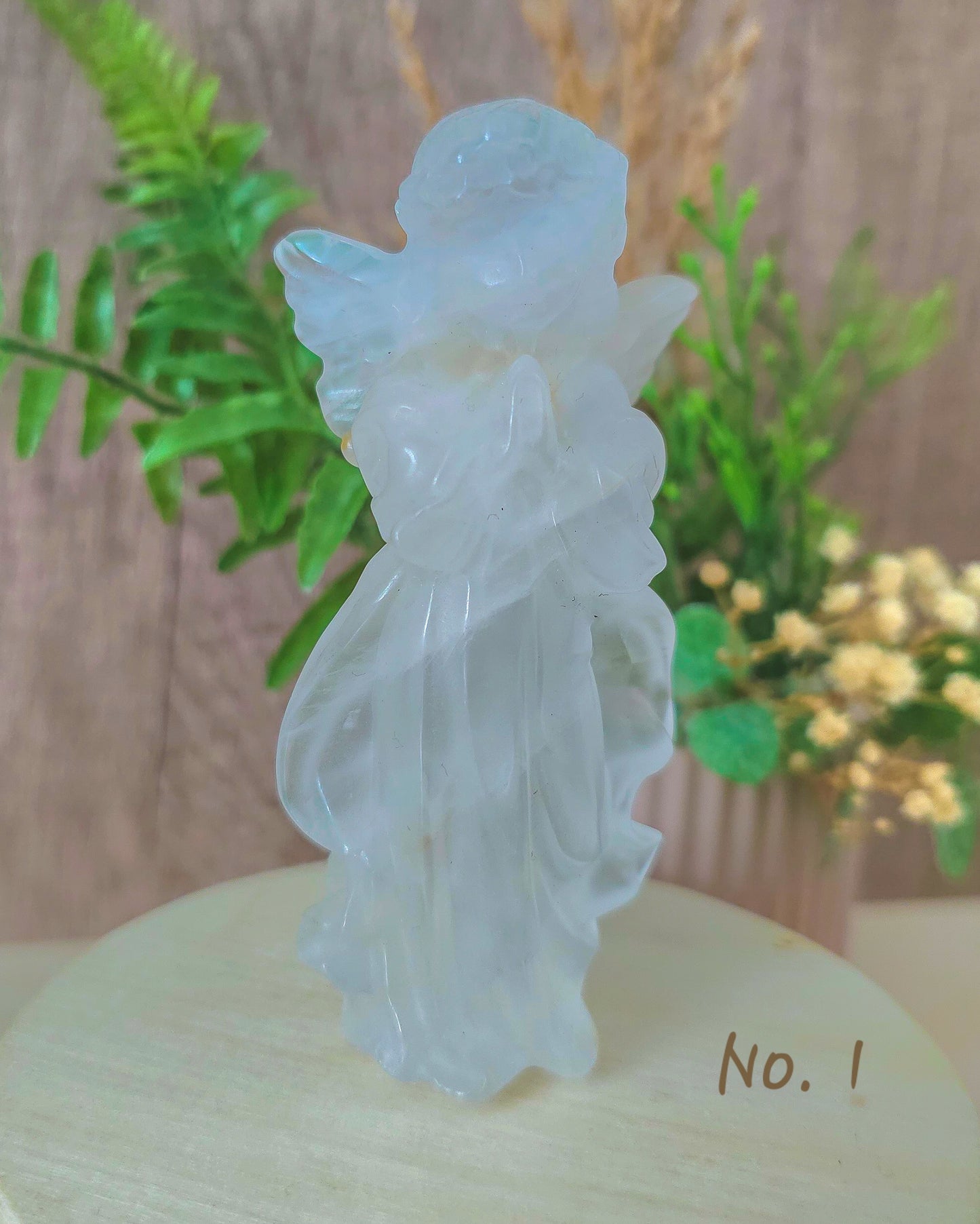 Clear Quartz Angel Carving (10cm)