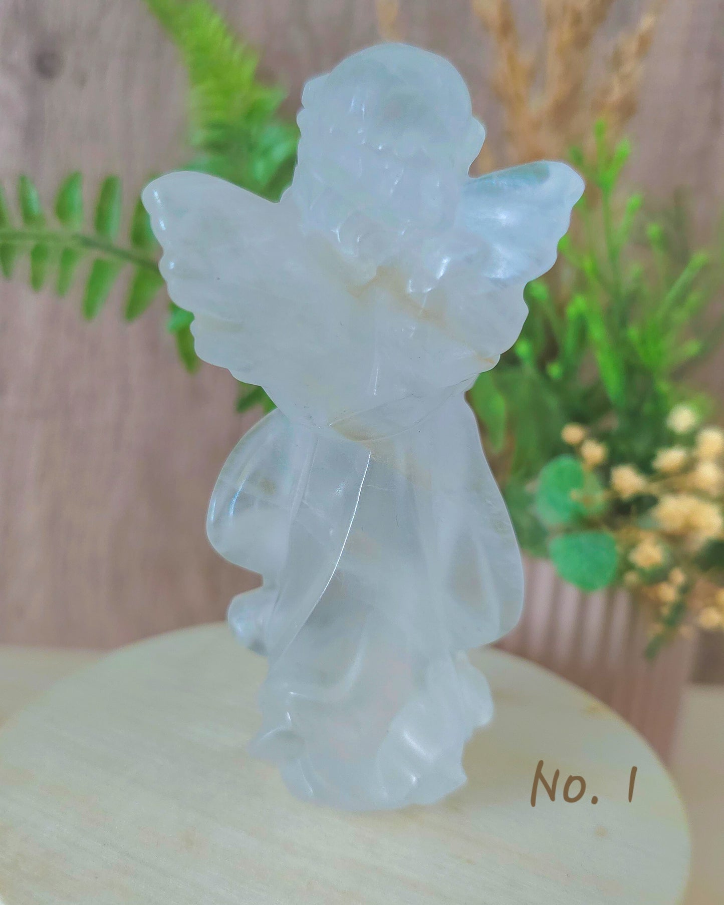 Clear Quartz Angel Carving (10cm)