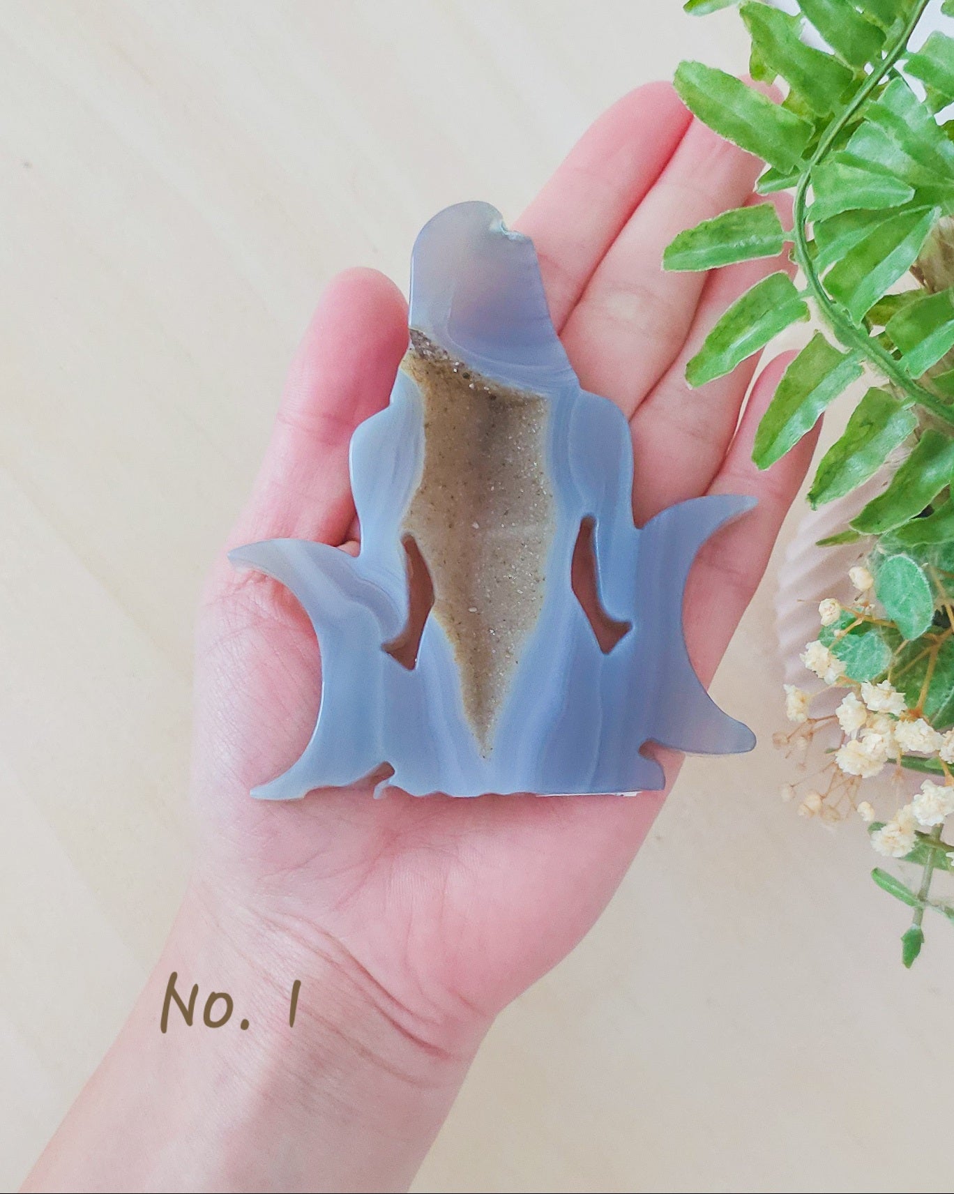 Agate Moon Goddess Carving