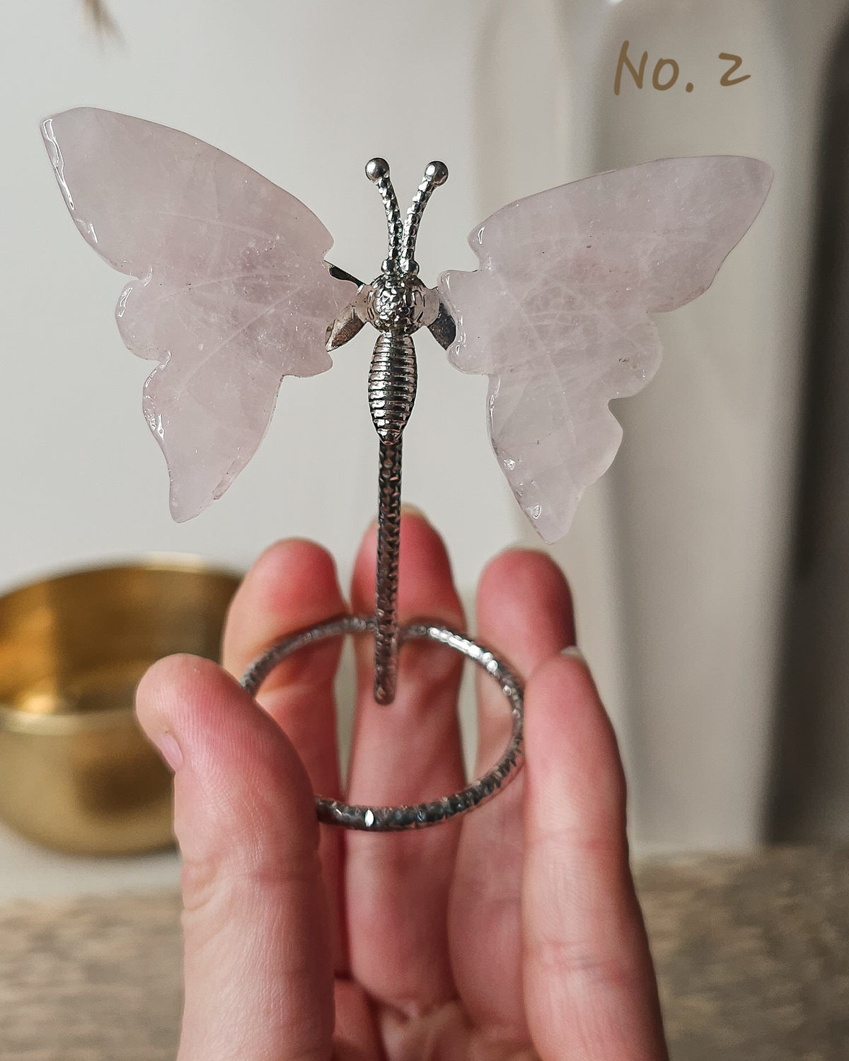 Rose Quartz | Crystal Butterfly