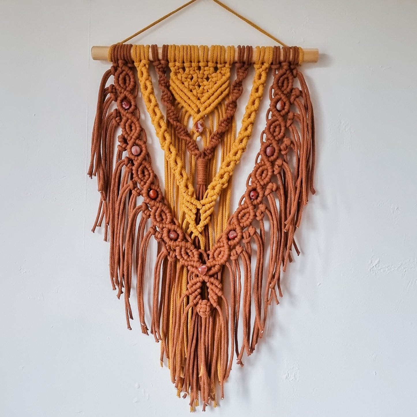 Carnelian Macrame Wall Hanging