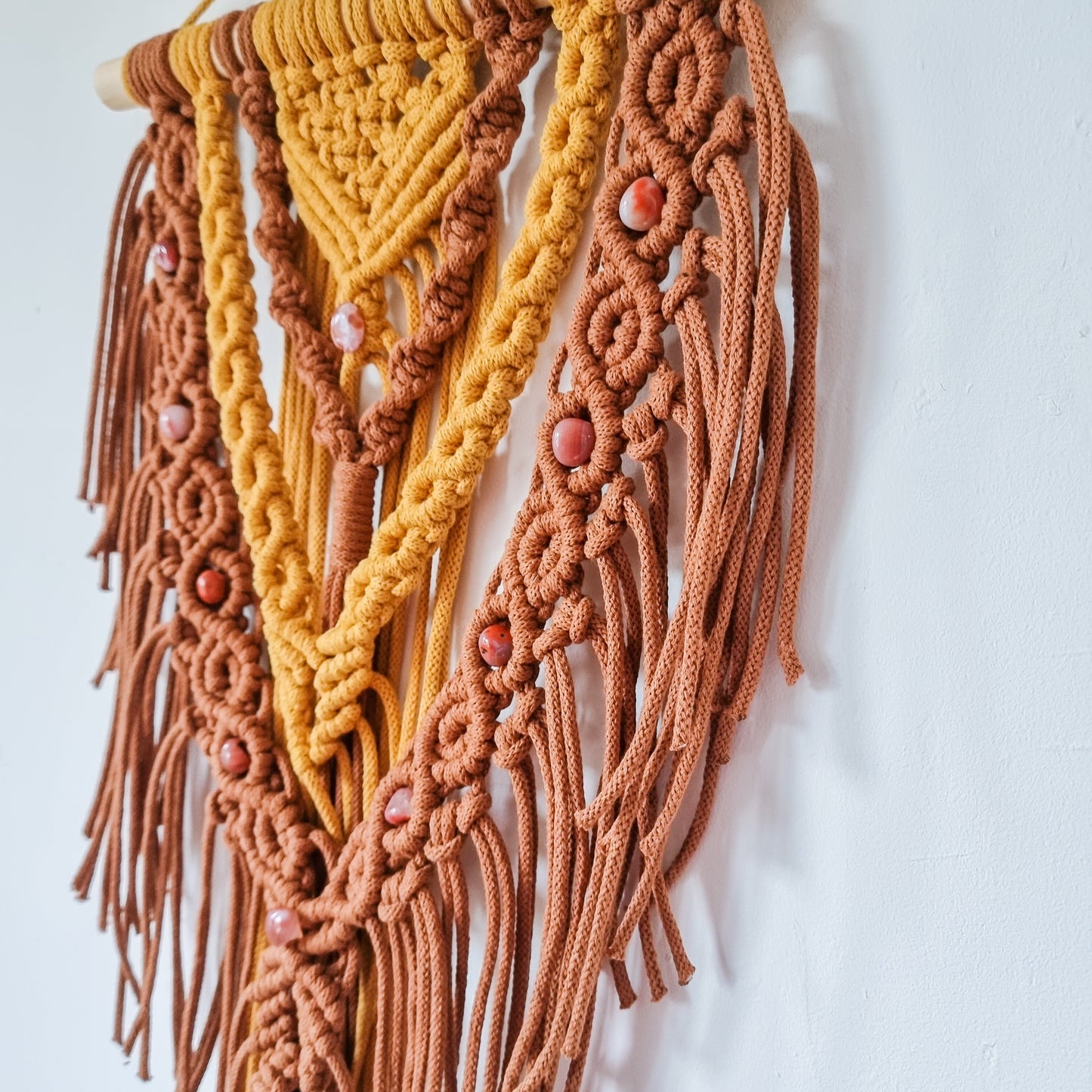 Carnelian Macrame Wall Hanging