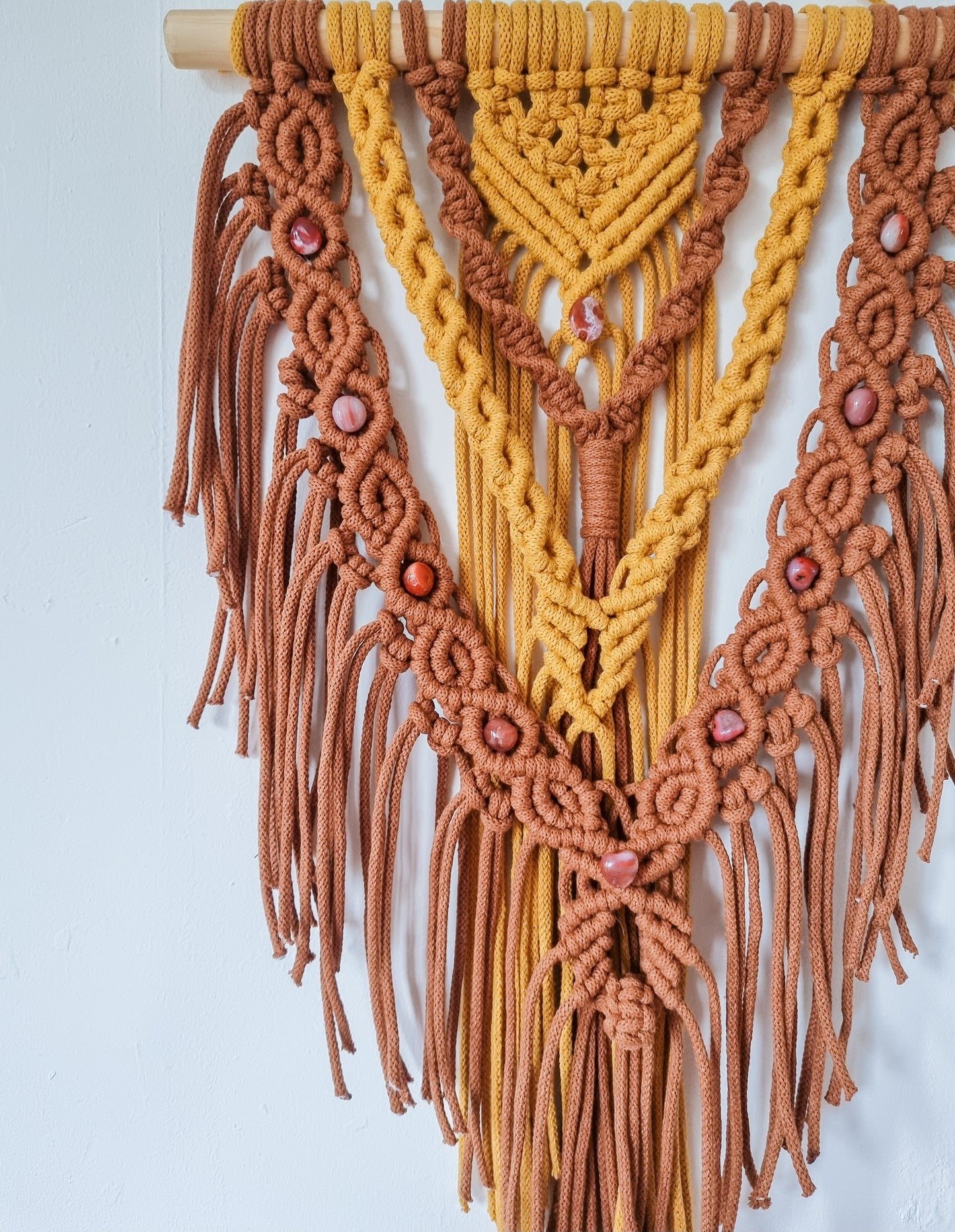 Carnelian Macrame Wall Hanging