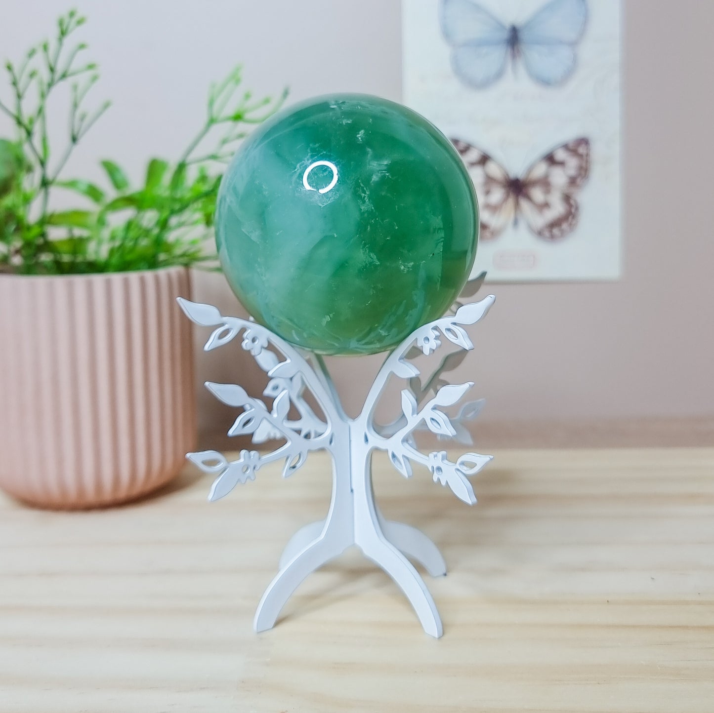 Green Fluorite Sphere
