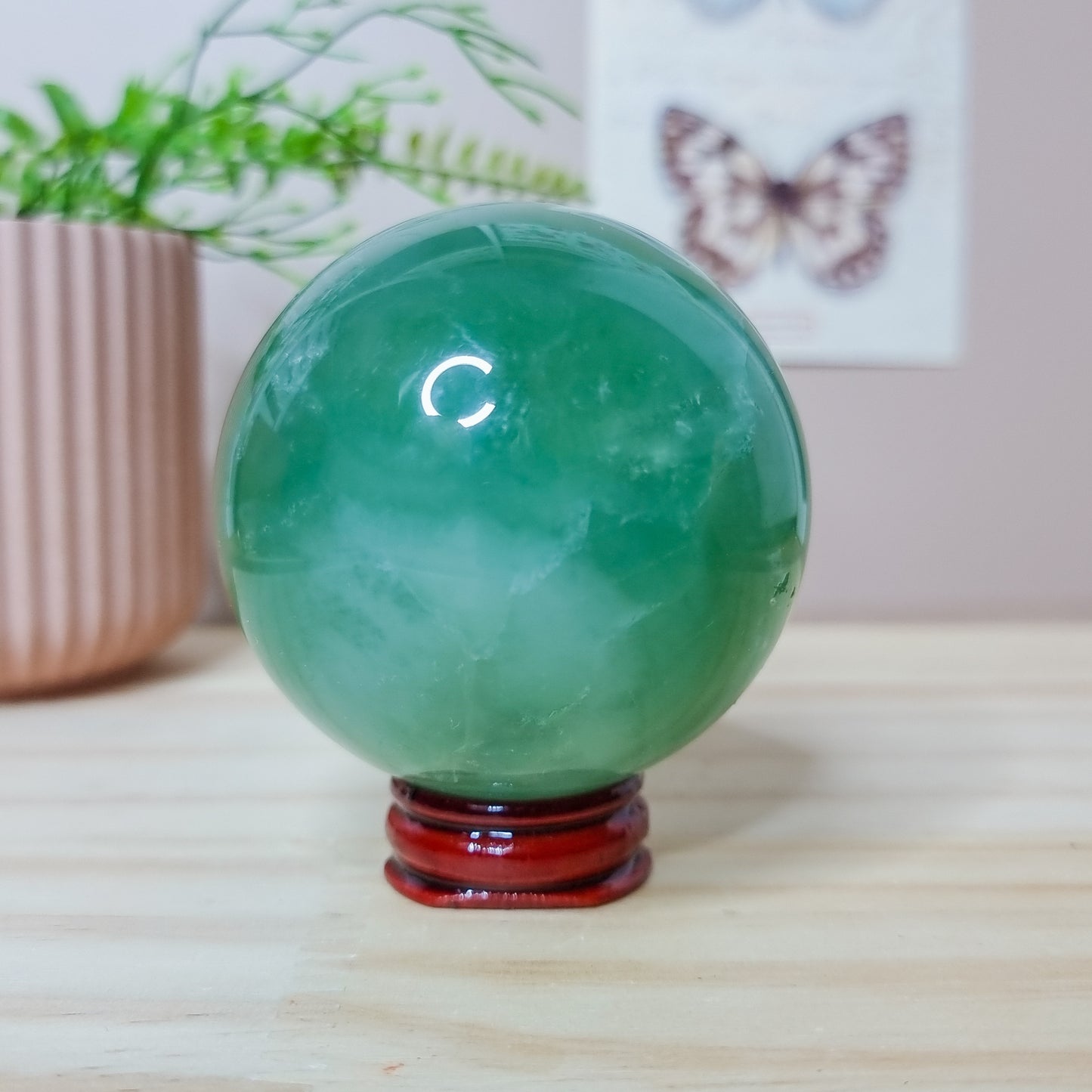 Green Fluorite Sphere