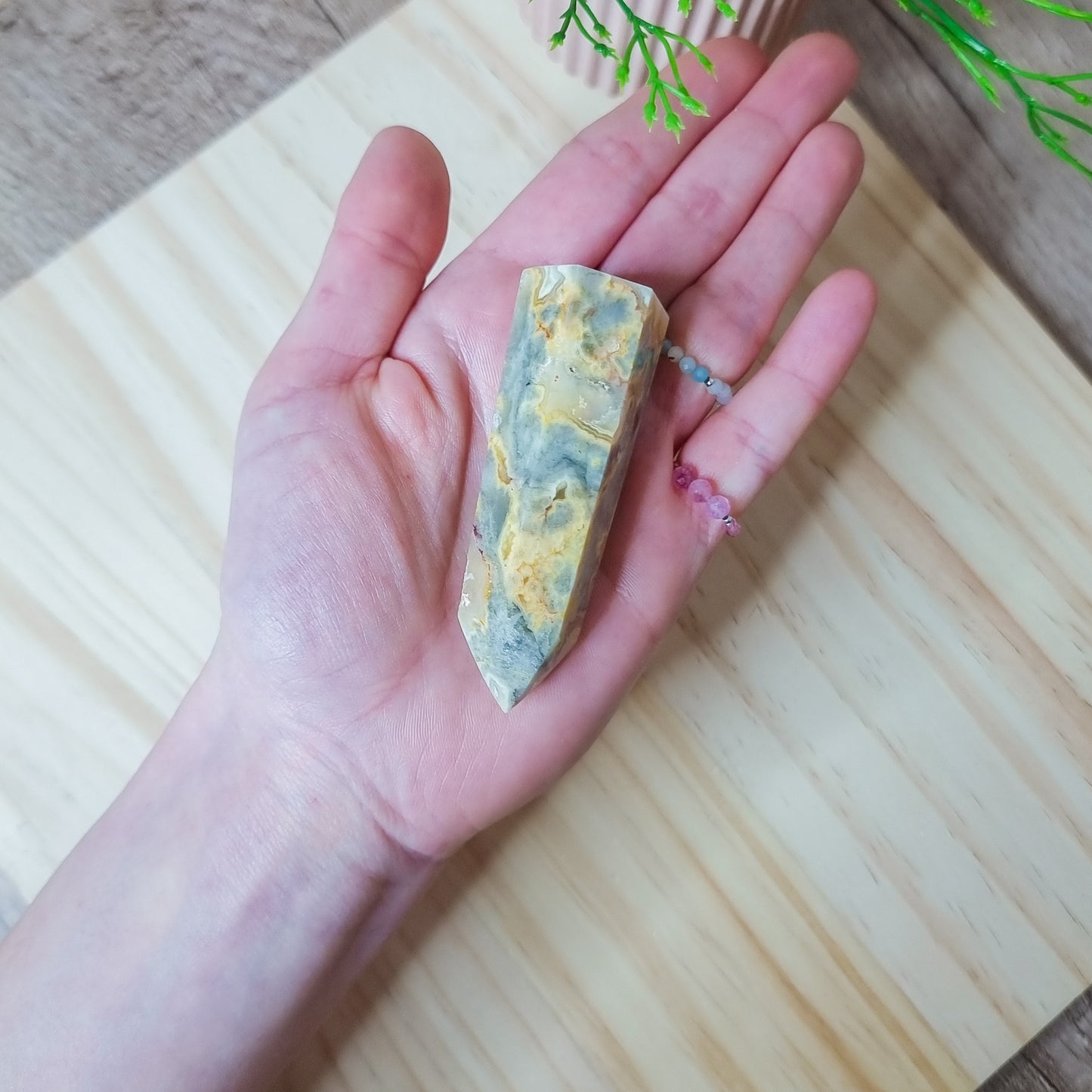 Mexican Crazy Lace Agate Tower