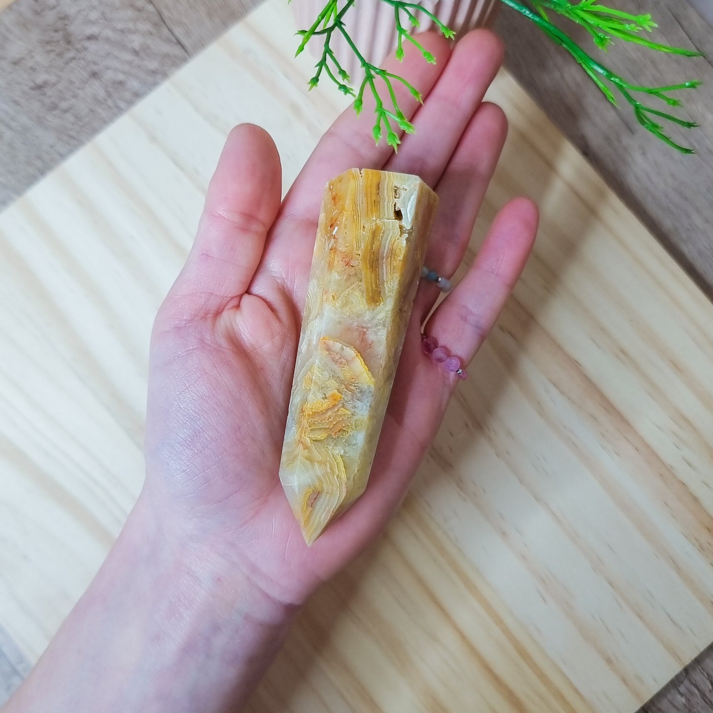 Mexican Crazy Lace Agate Tower