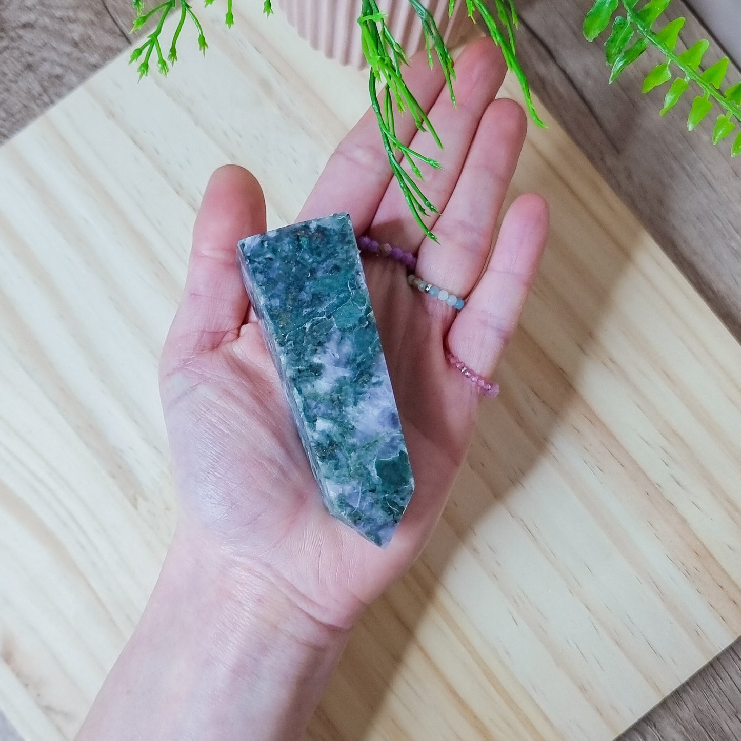 Kunzite With Pyrite Inclusions Tower