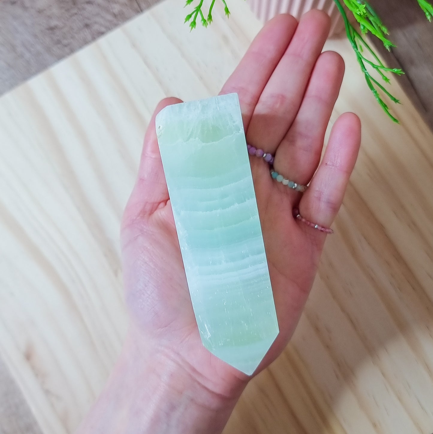 Pistachio Calcite Tower