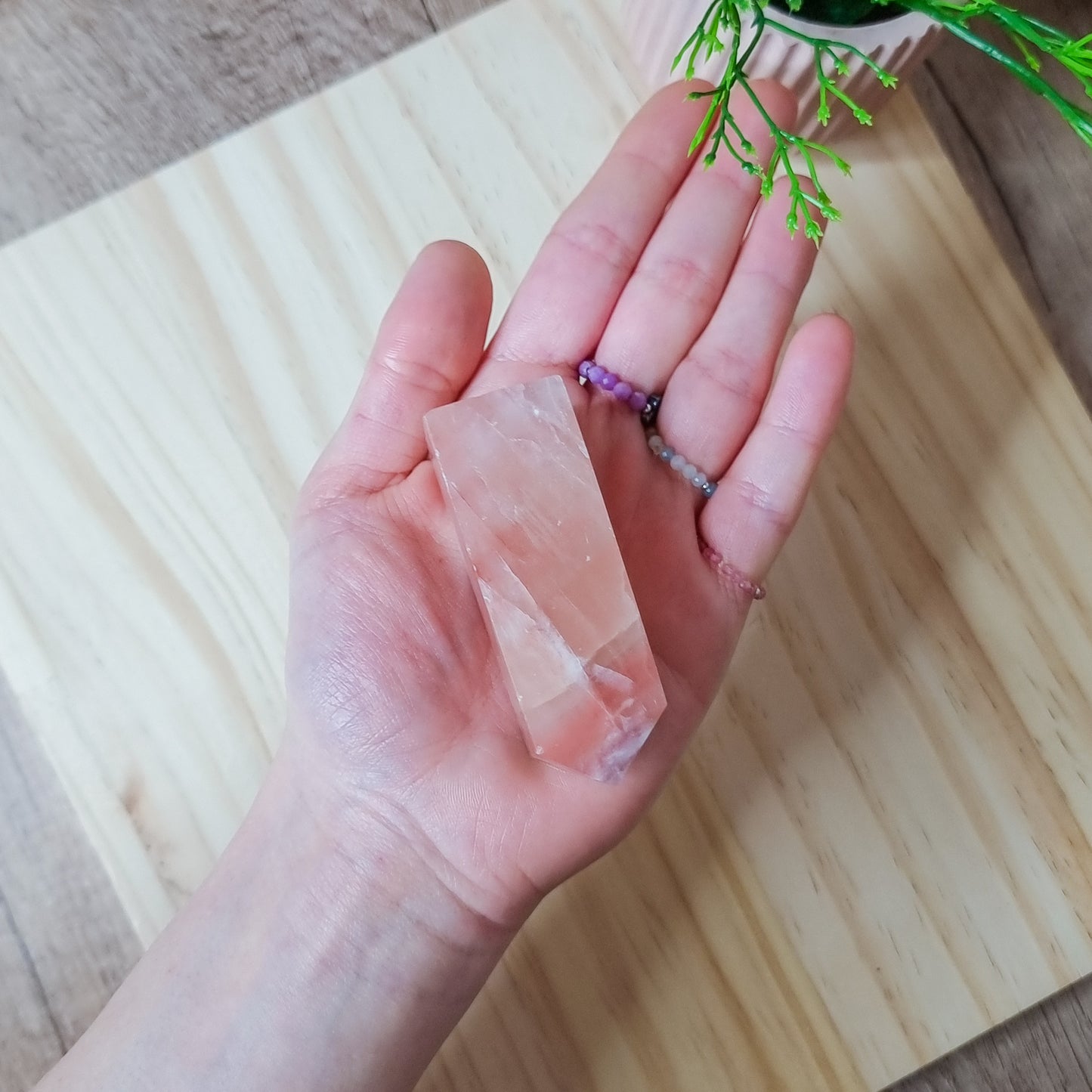 Strawberry Calcite Tower
