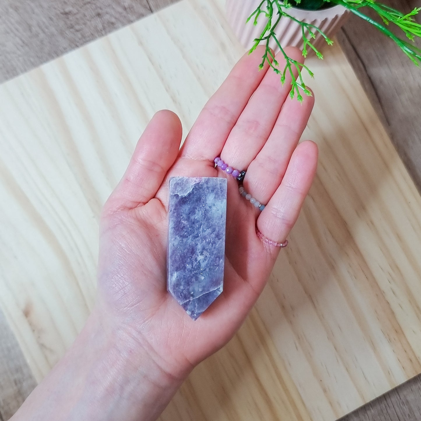 Lepidolite with Pink Tourmaline and Quartz Tower