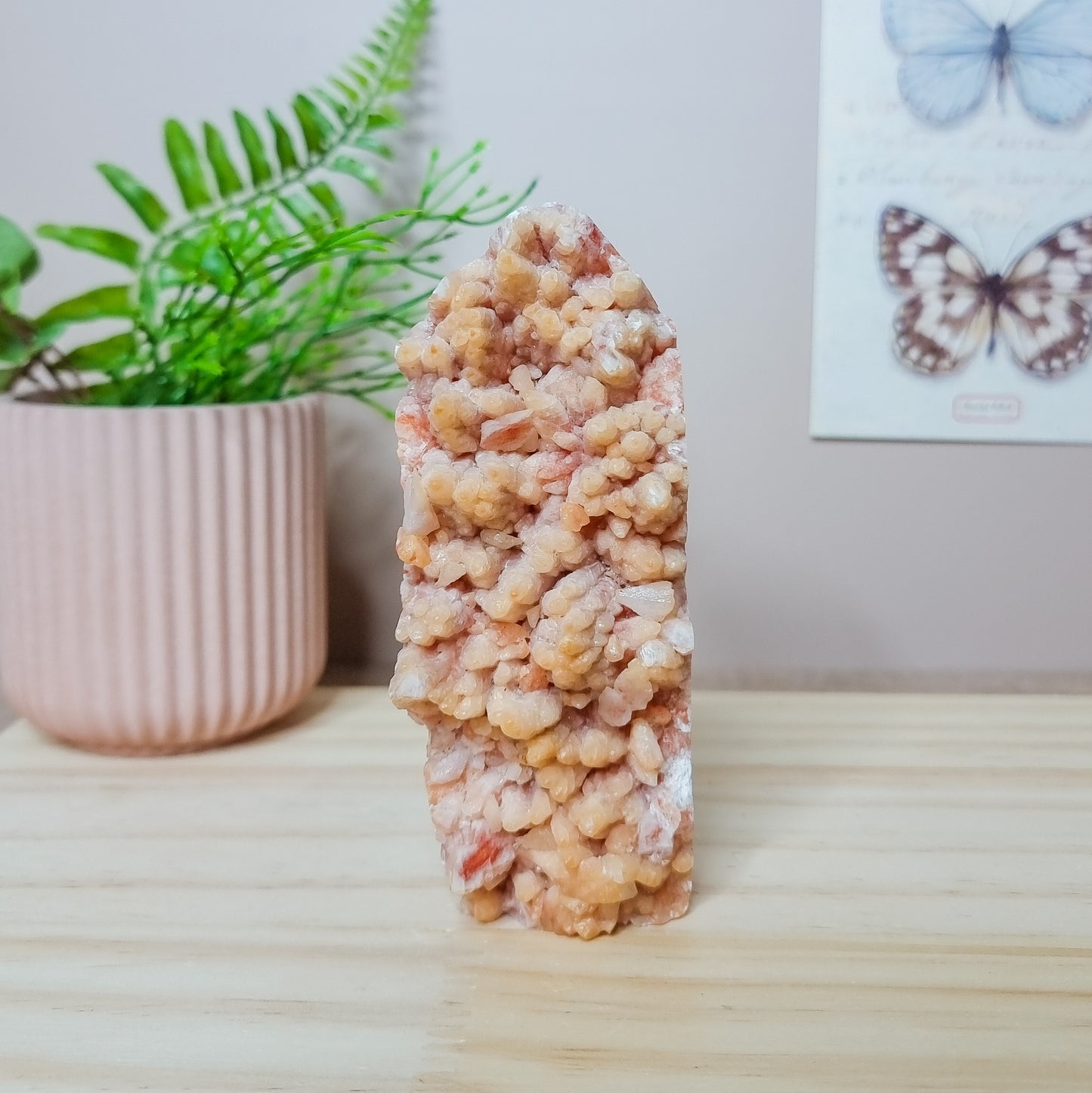 Raw Red Calcite Cluster Tower