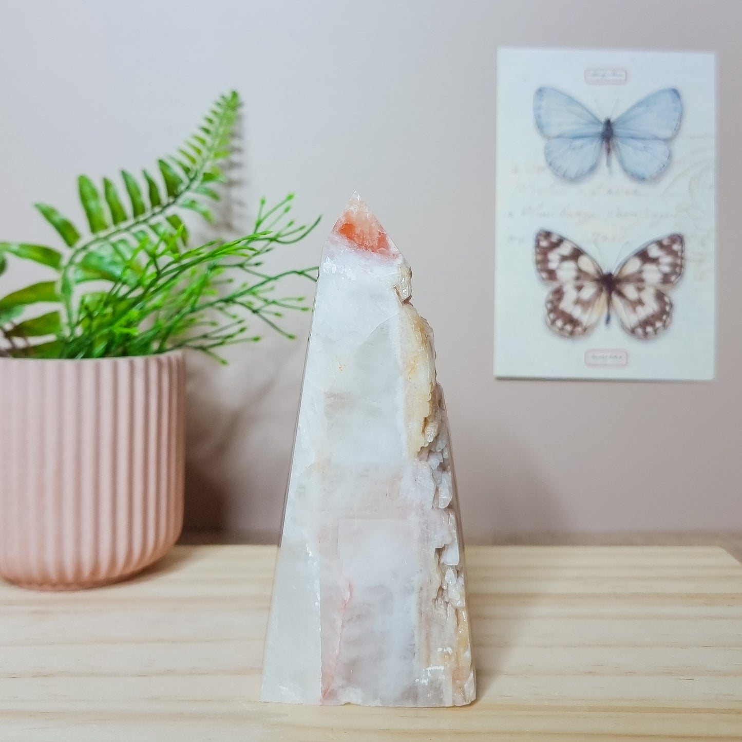 Raw, Red Calcite Cluster Tower