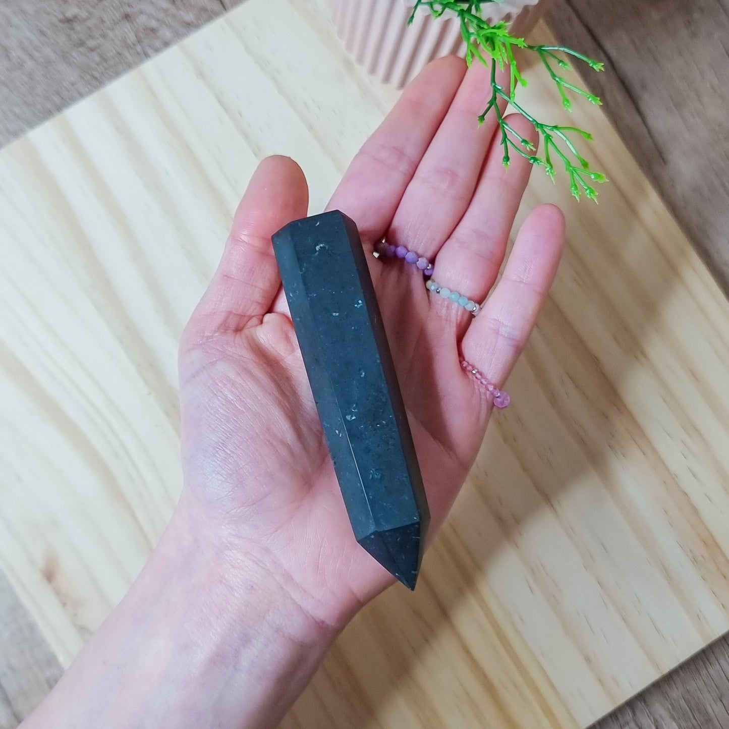 Shungite with Pyrite Tower