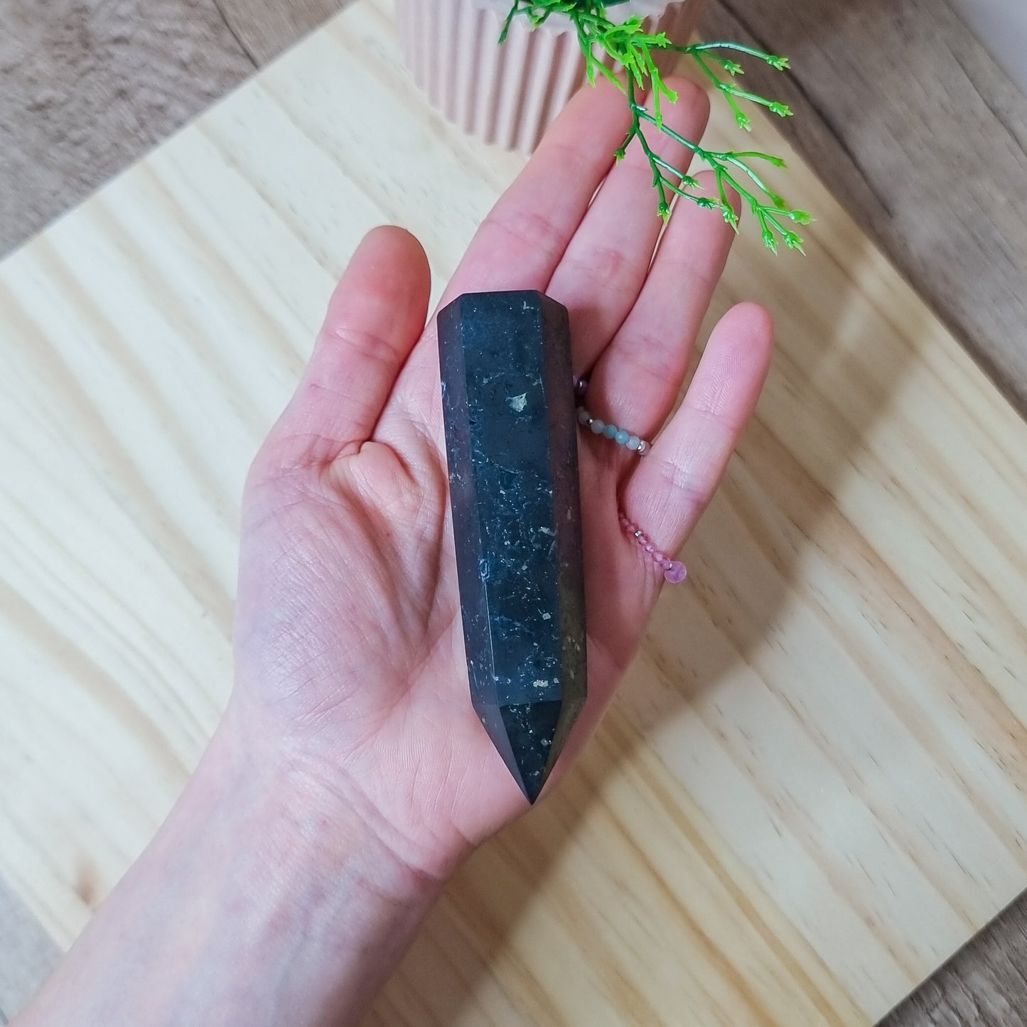 Shungite with Pyrite Tower