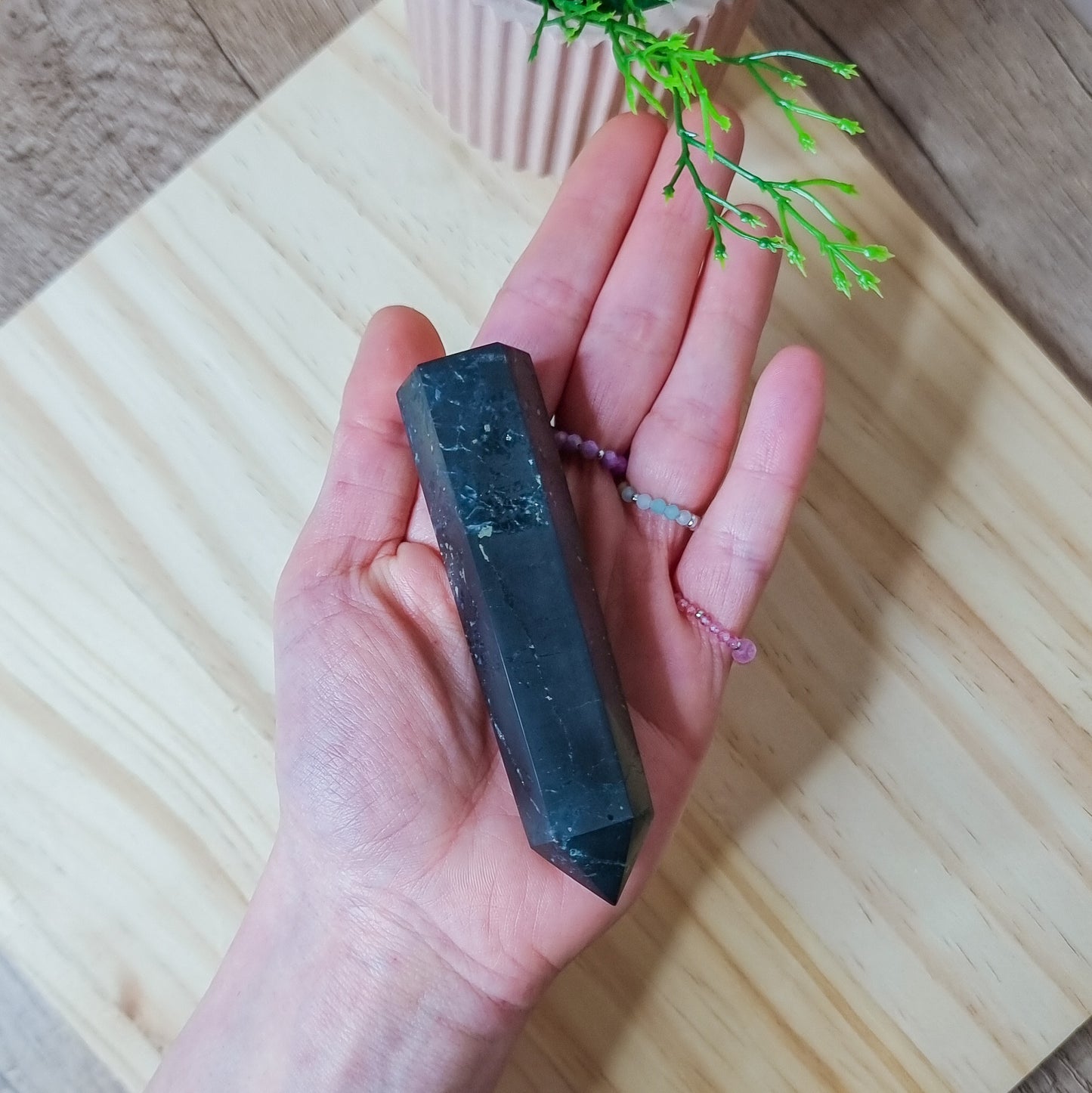 Shungite with Pyrite Tower