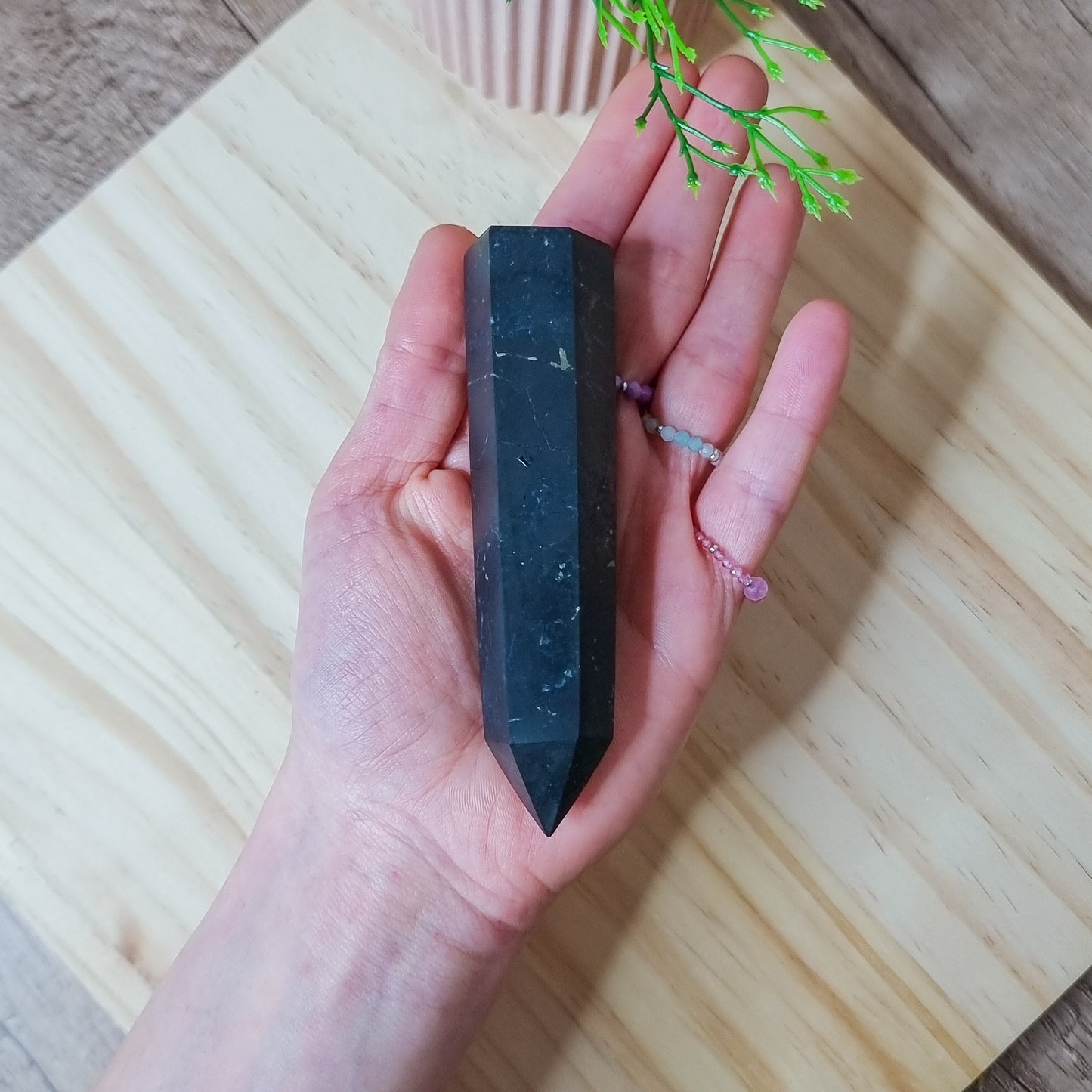 Shungite with Pyrite Tower